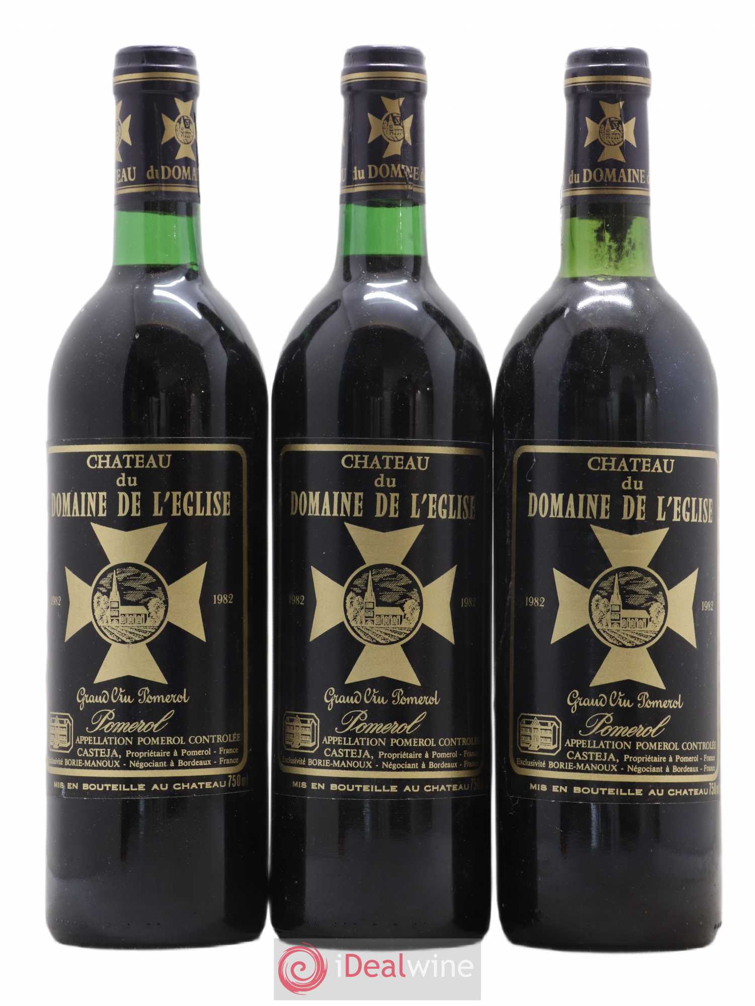 Château du Domaine de l'Église 1982 - Lot de 3 bouteilles - 0