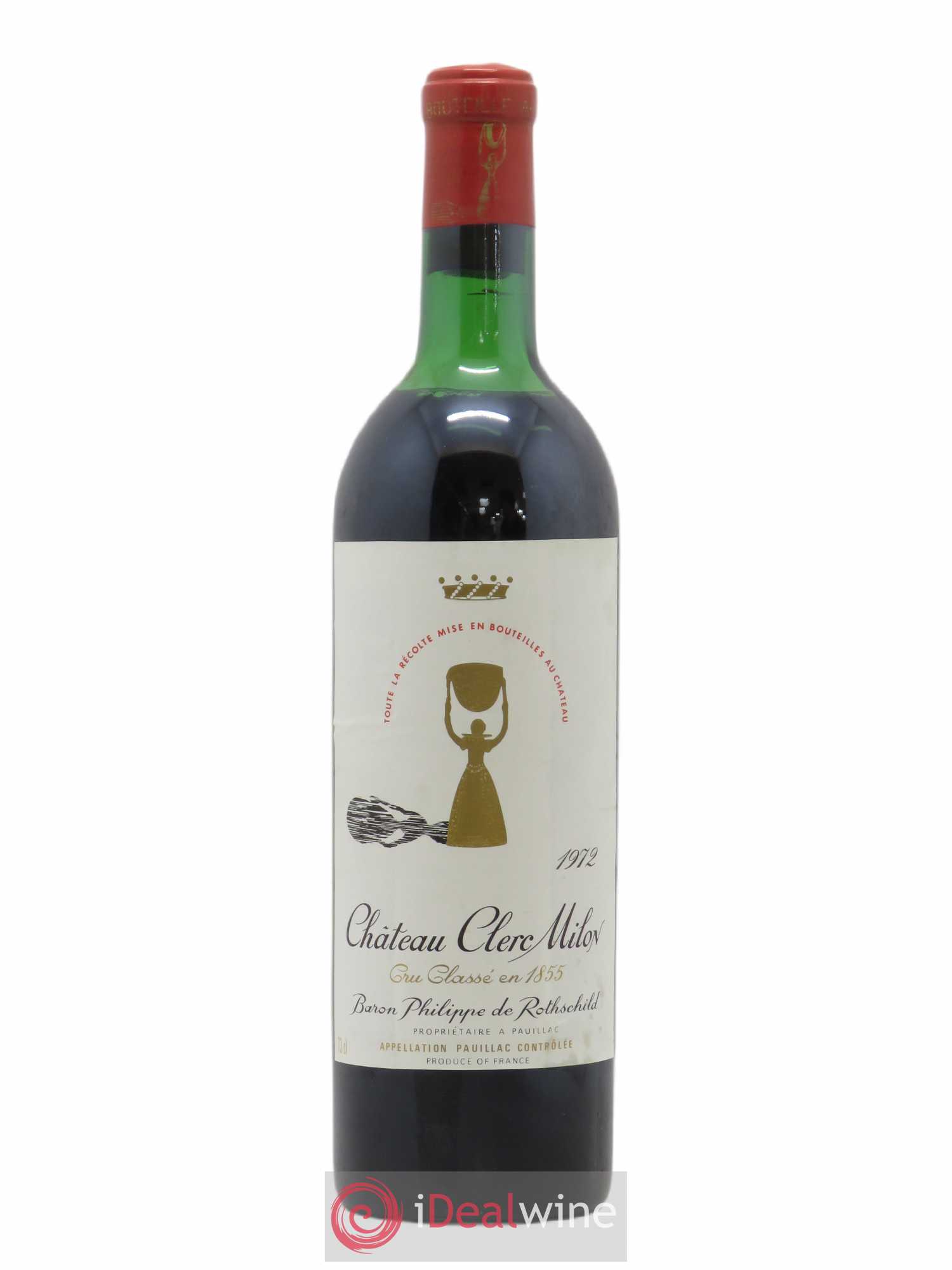 Château Clerc Milon 5ème Grand Cru Classé 1972 - Lot de 1 bouteille - 0