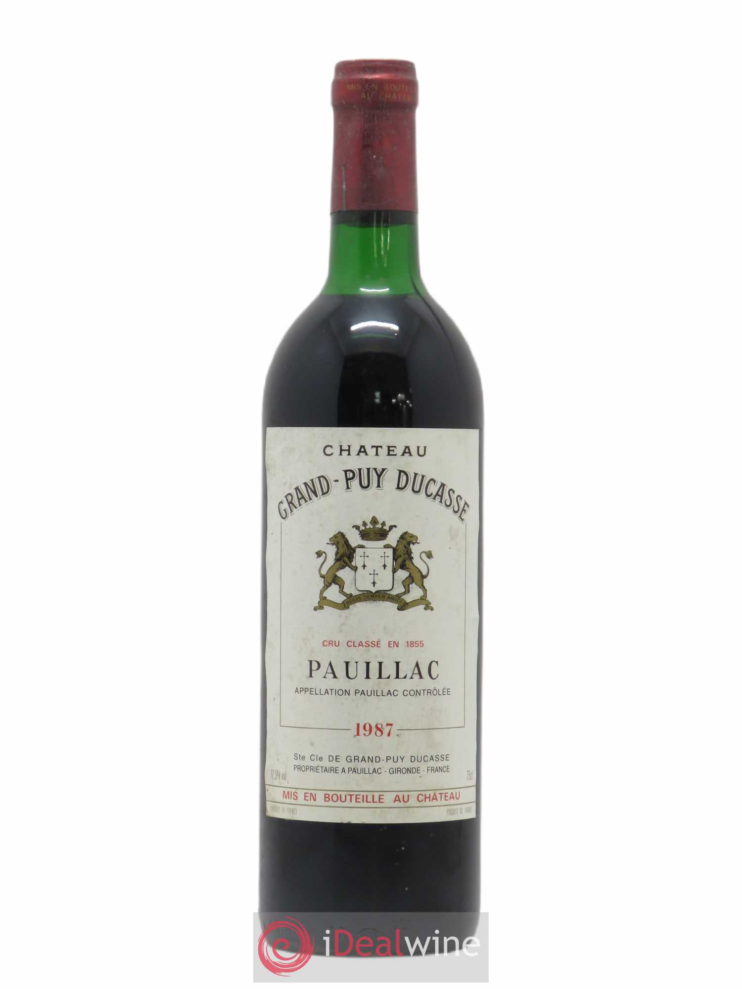 Château Grand Puy Ducasse 5ème Grand Cru Classé 1987 - Lot de 1 bouteille - 0