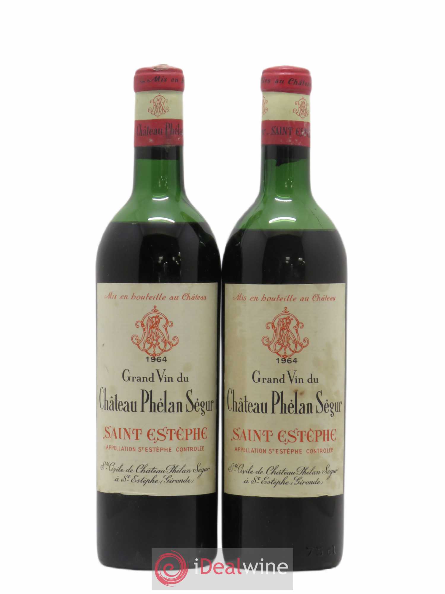 Château Phélan Ségur 1964 - Lot de 2 bouteilles - 0