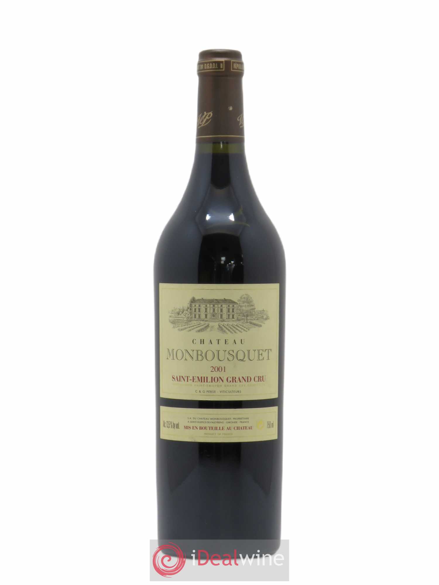 Château Monbousquet Grand Cru Classé 2001 - Lot de 1 bouteille - 0