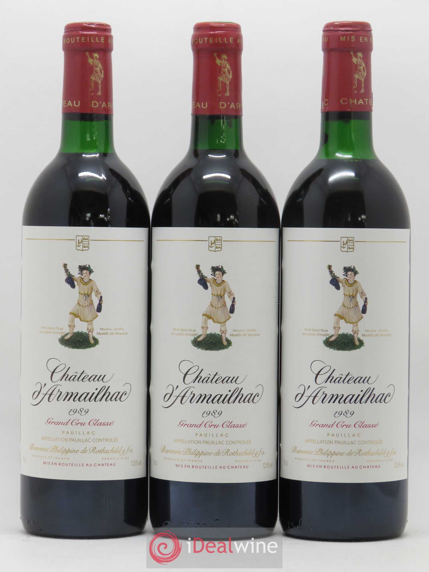 Château d' Armailhac - Mouton Baron(ne) Philippe 5ème Grand Cru Classé 1989 - Lot de 6 bouteilles - 1