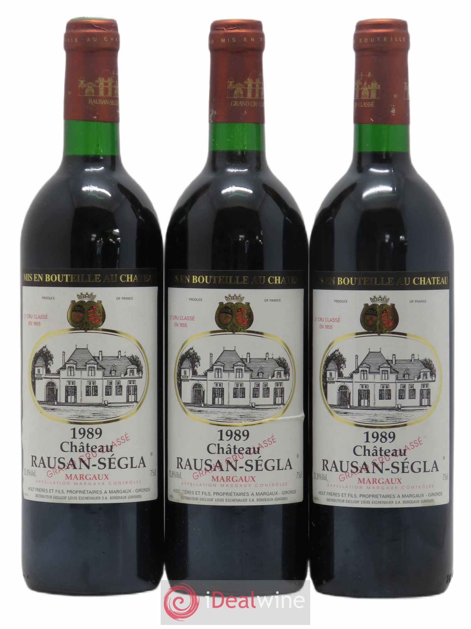 Château Rauzan Ségla Grand Cru Classé 1989 - Lot de 3 bouteilles - 0