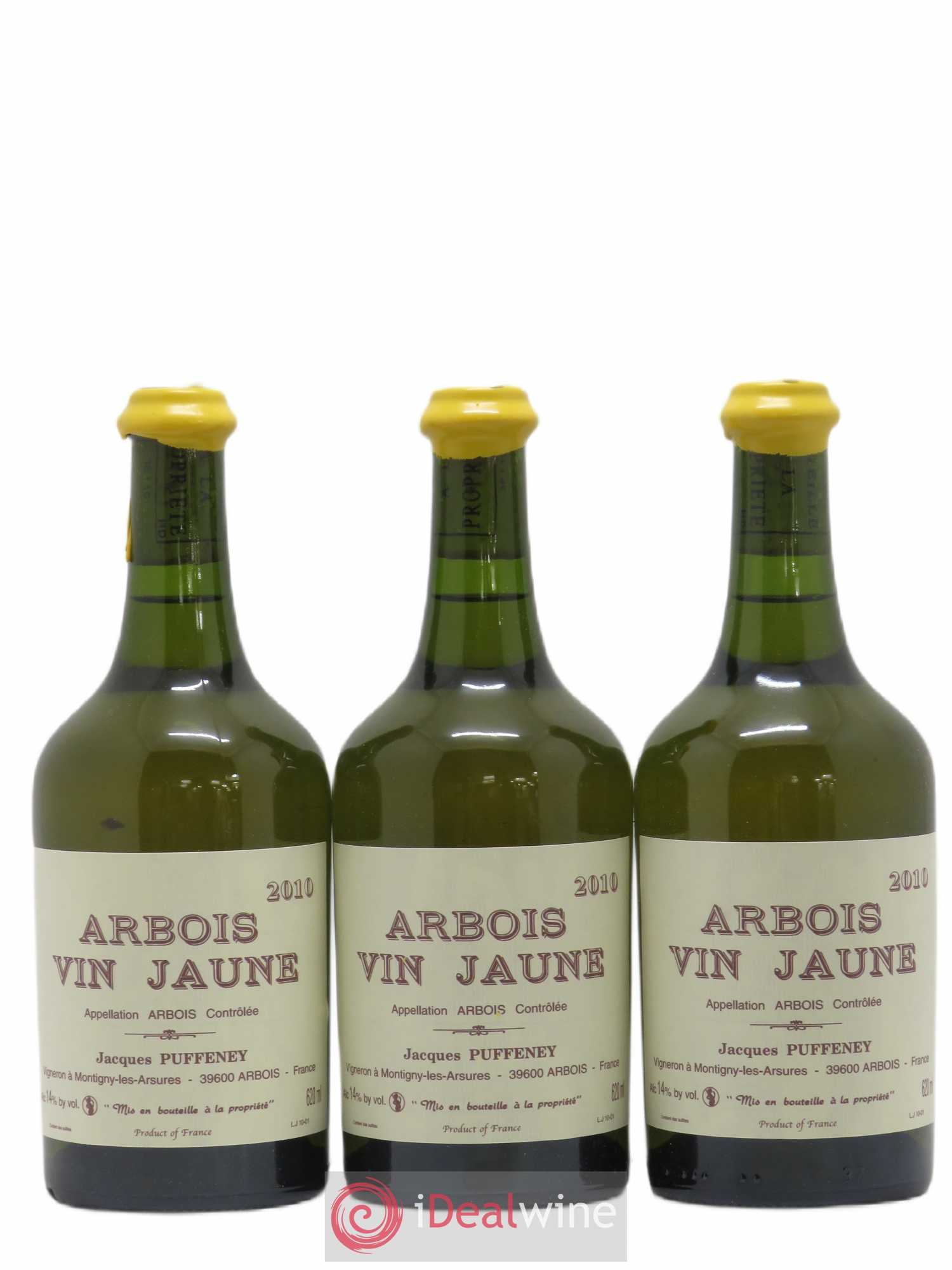 Arbois Vin Jaune Jacques Puffeney 2010 - Lot de 3 bouteilles - 0