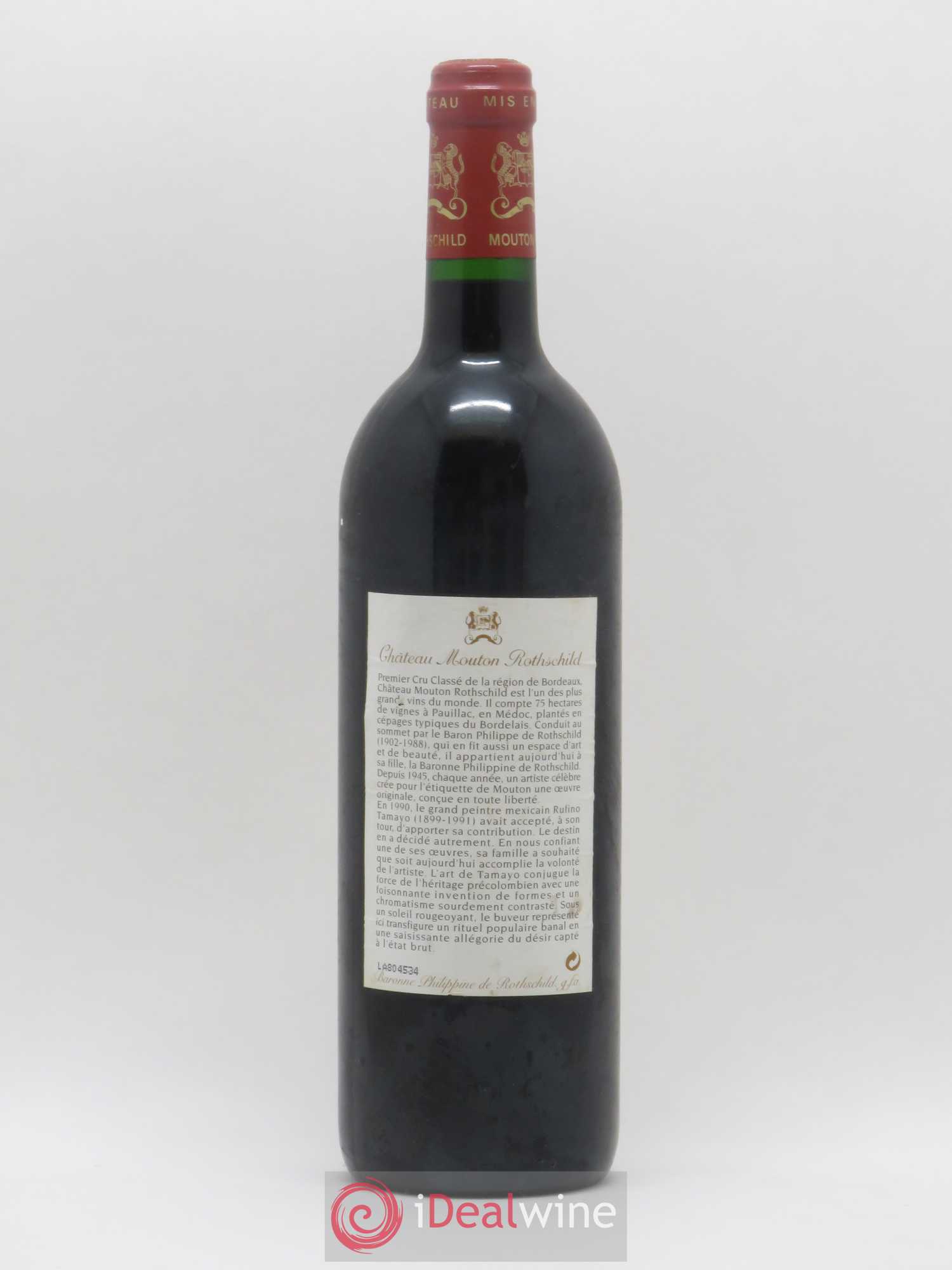 Château Mouton Rothschild 1er Grand Cru Classé 1998 - Lot de 1 bouteille - 1
