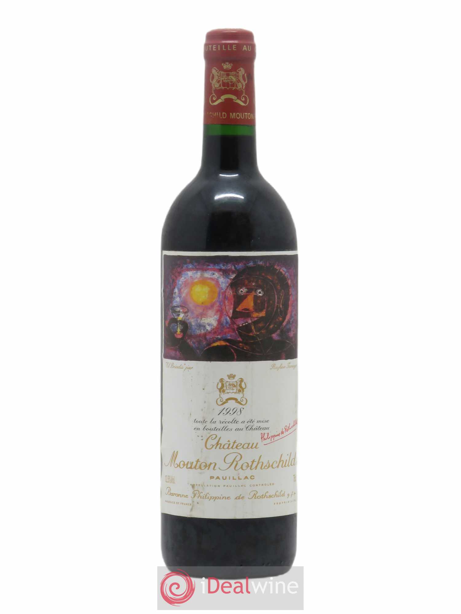 Château Mouton Rothschild 1er Grand Cru Classé 1998 - Lot de 1 bouteille - 0