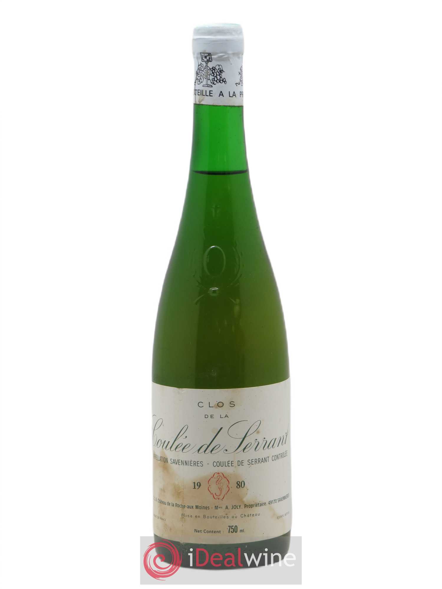 Savennières Clos de la Coulée de Serrant Vignobles de la Coulée de Serrant - Nicolas Joly 1980 - Lot de 1 bouteille - 0