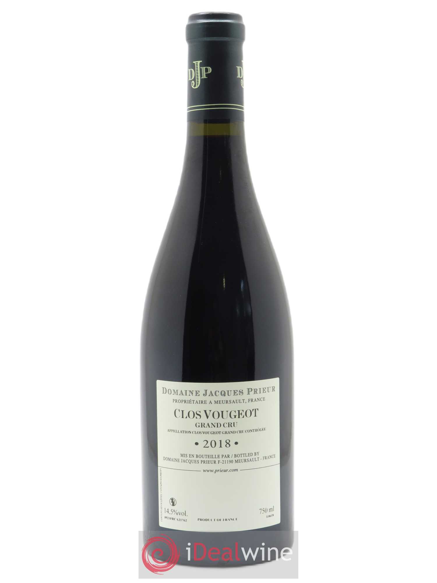 Clos de Vougeot Grand Cru Jacques Prieur (Domaine) 2018 - Lot de 1 bouteille - 1