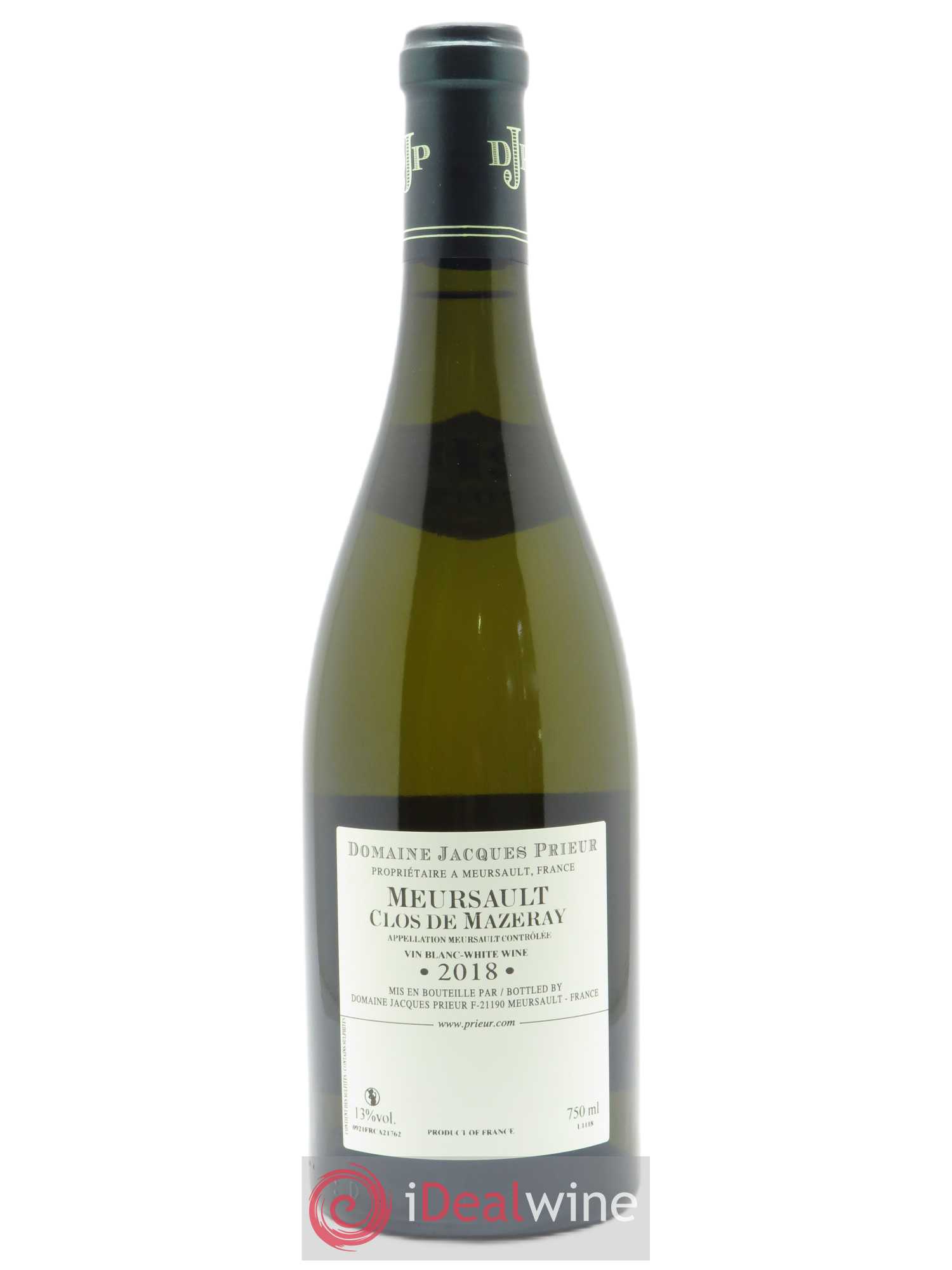 Meursault Clos de Mazeray Monopole Jacques Prieur (Domaine) 2018 - Lot of 1 bottle - 1