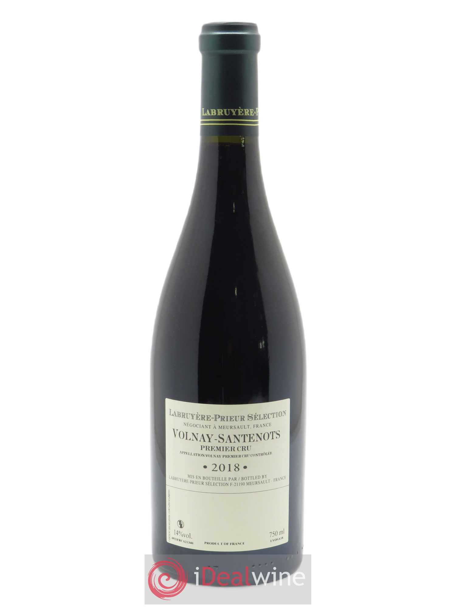 Volnay 1er Cru Santenots Labruyere-Prieur 2018 - Lot de 1 bouteille - 1