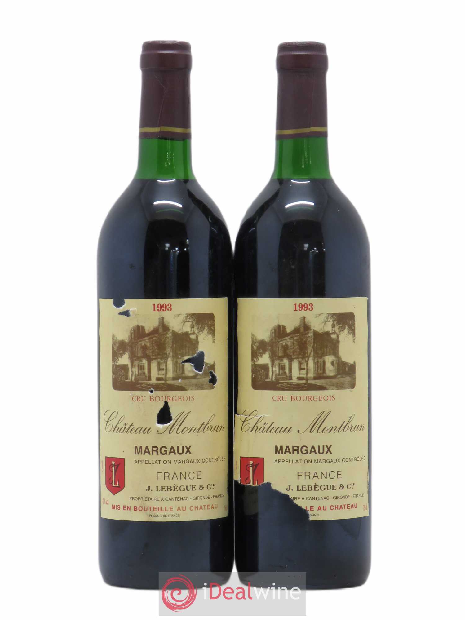 Château Montbrun Cru Bourgeois (sans prix de réserve) 1993 - Lot de 2 bouteilles - 0