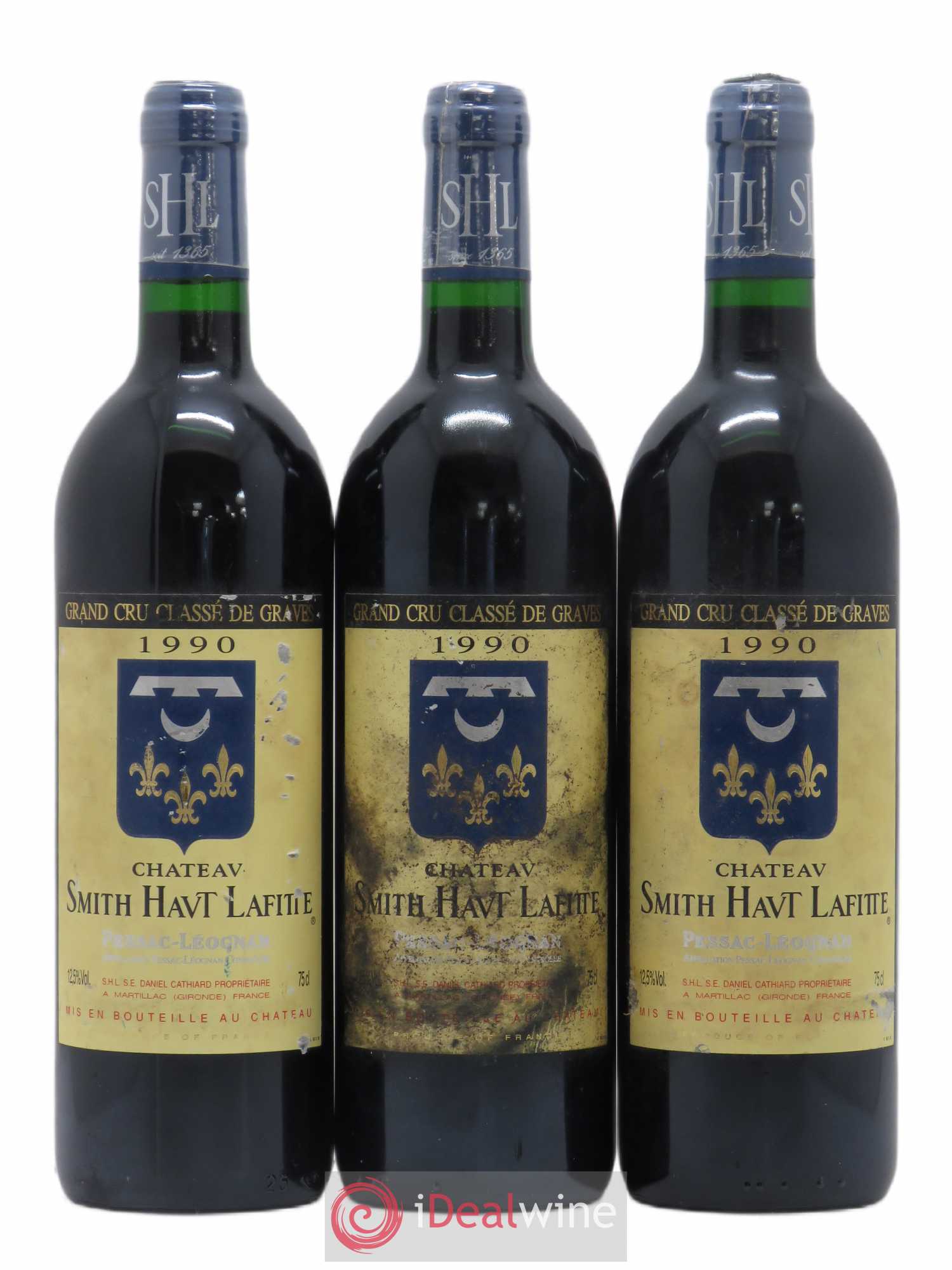 Château Smith Haut Lafitte Cru Classé de Graves 1990 - Lot de 3 bouteilles - 0