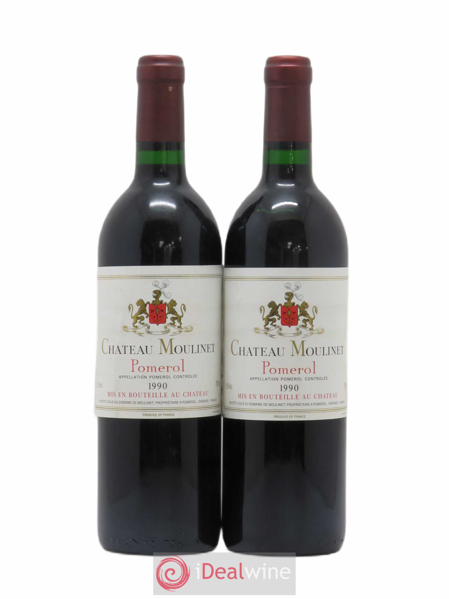 Château Moulinet 1990 - Lot de 2 bouteilles - 0