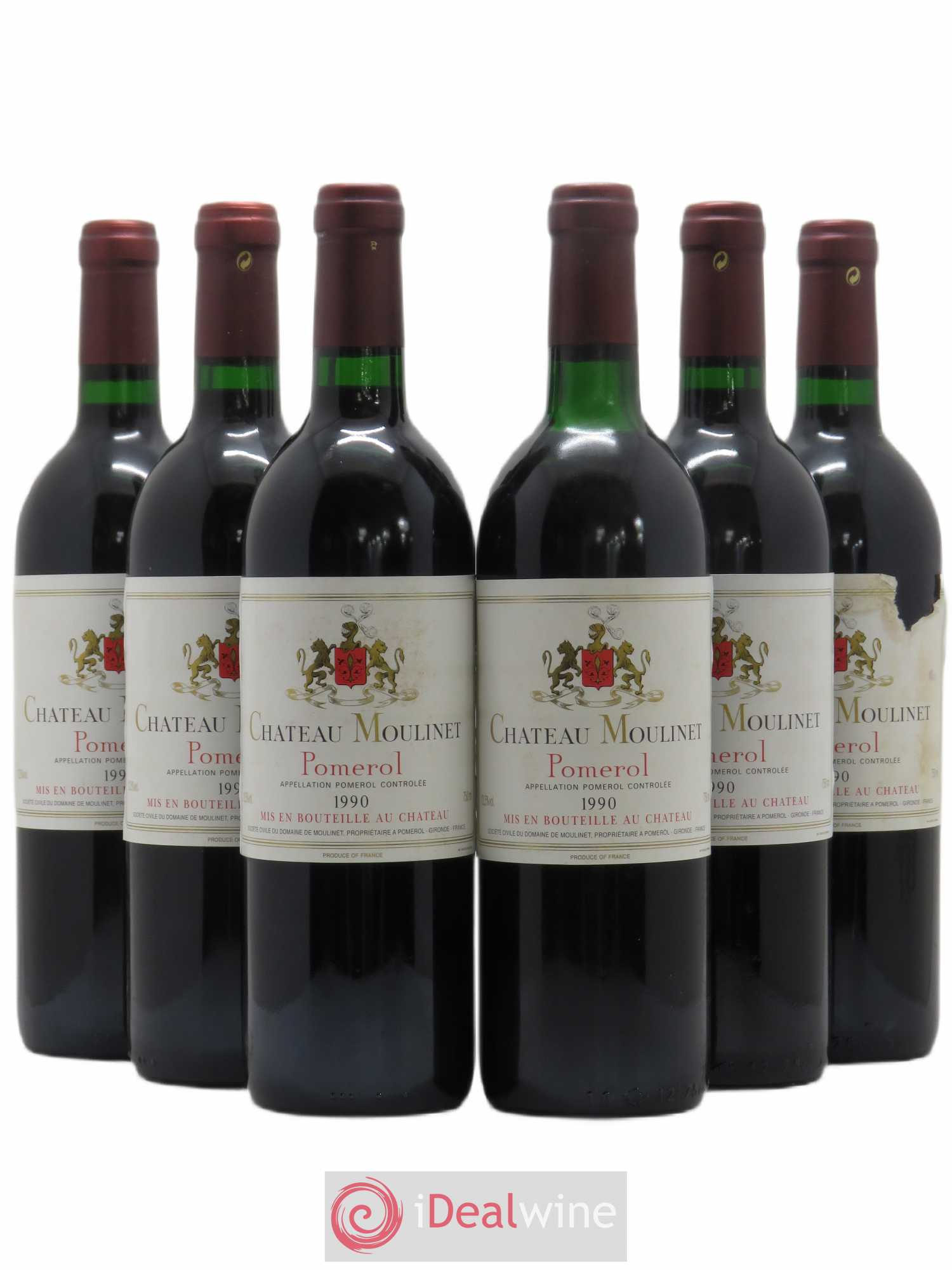 Château Moulinet 1990 - Lot de 6 bouteilles - 0