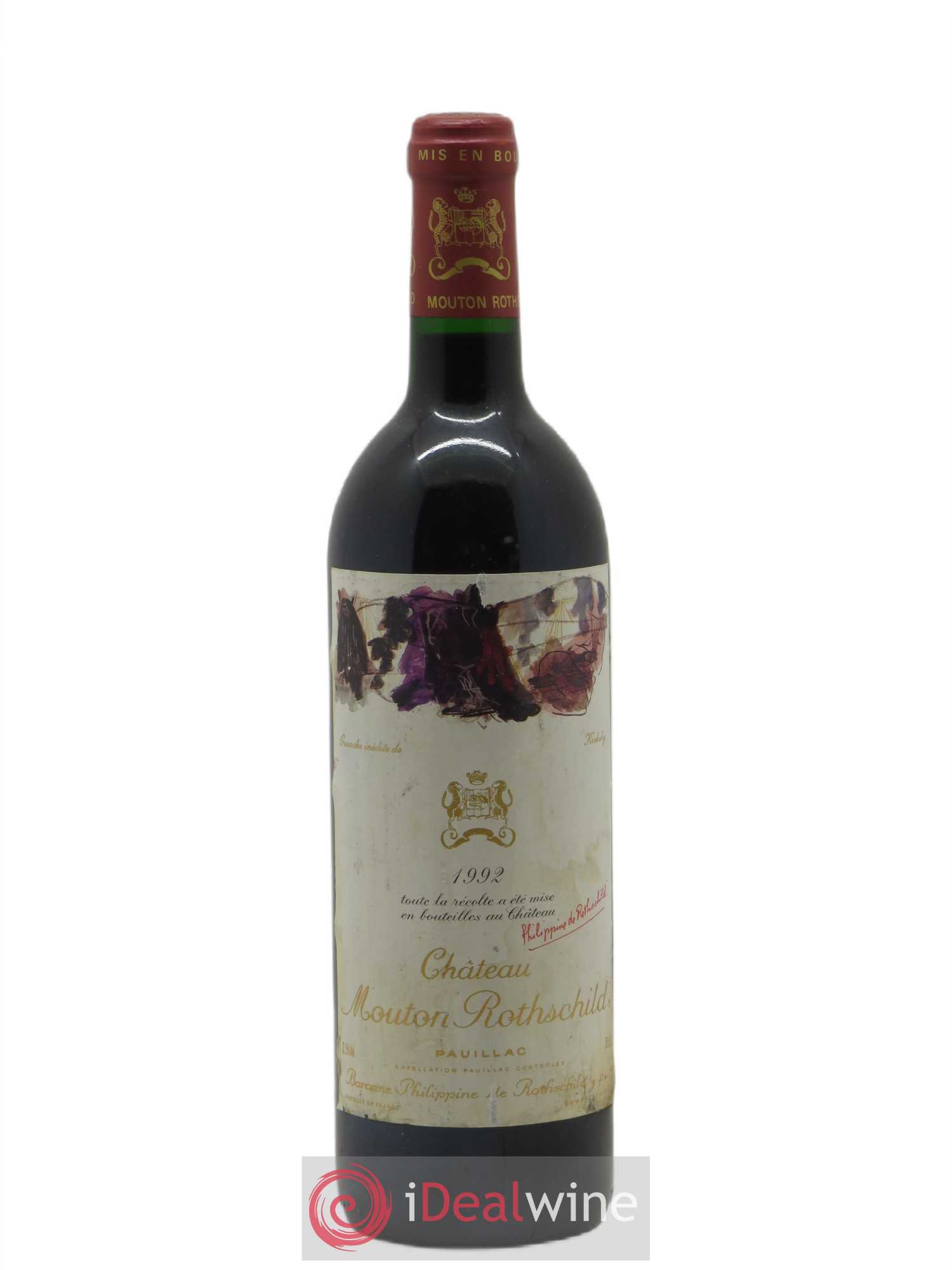 Château Mouton Rothschild 1er Grand Cru Classé 1992 - Lot de 1 bouteille - 0