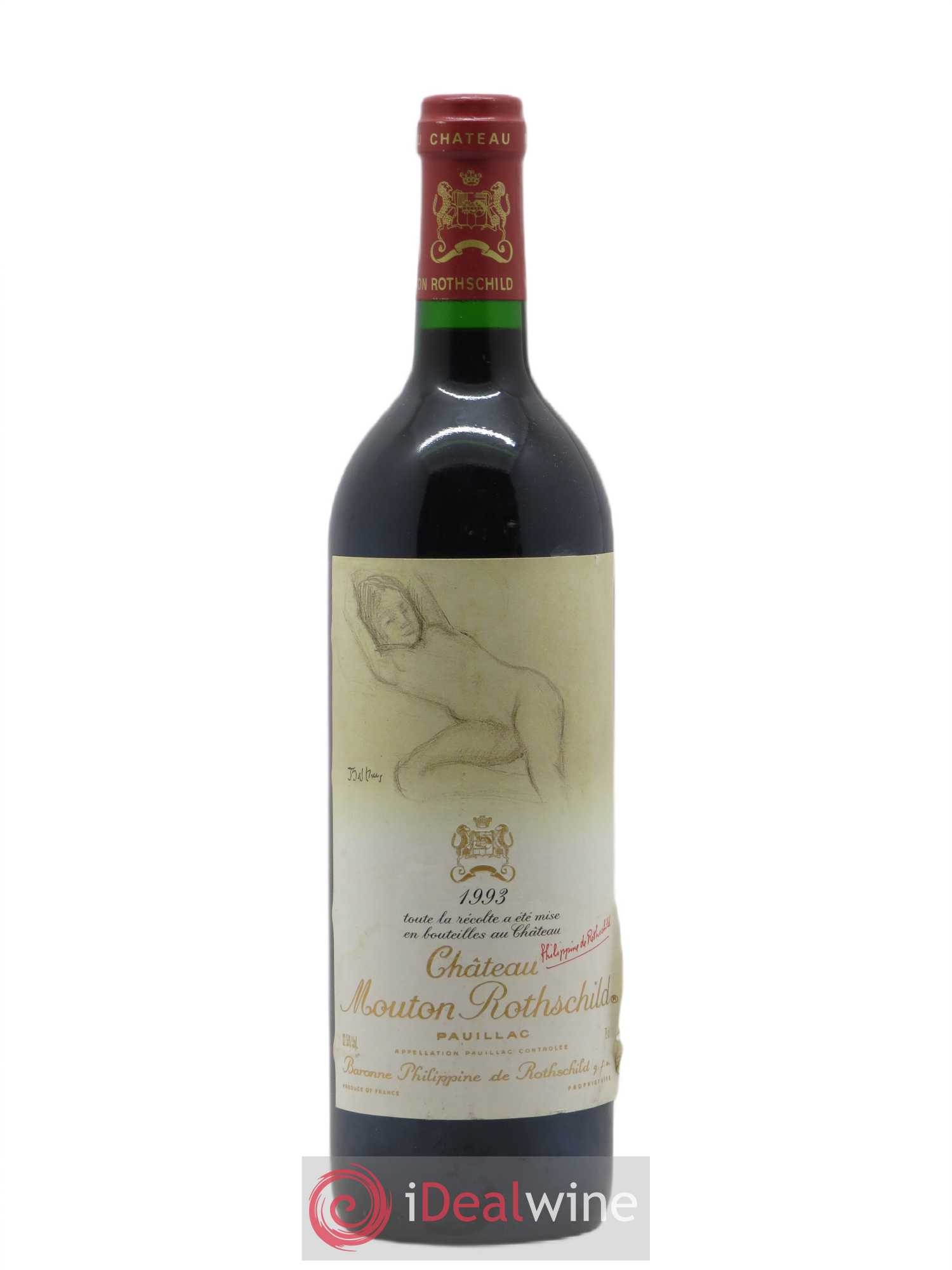 Château Mouton Rothschild 1er Grand Cru Classé 1993 - Lot de 1 bouteille - 0
