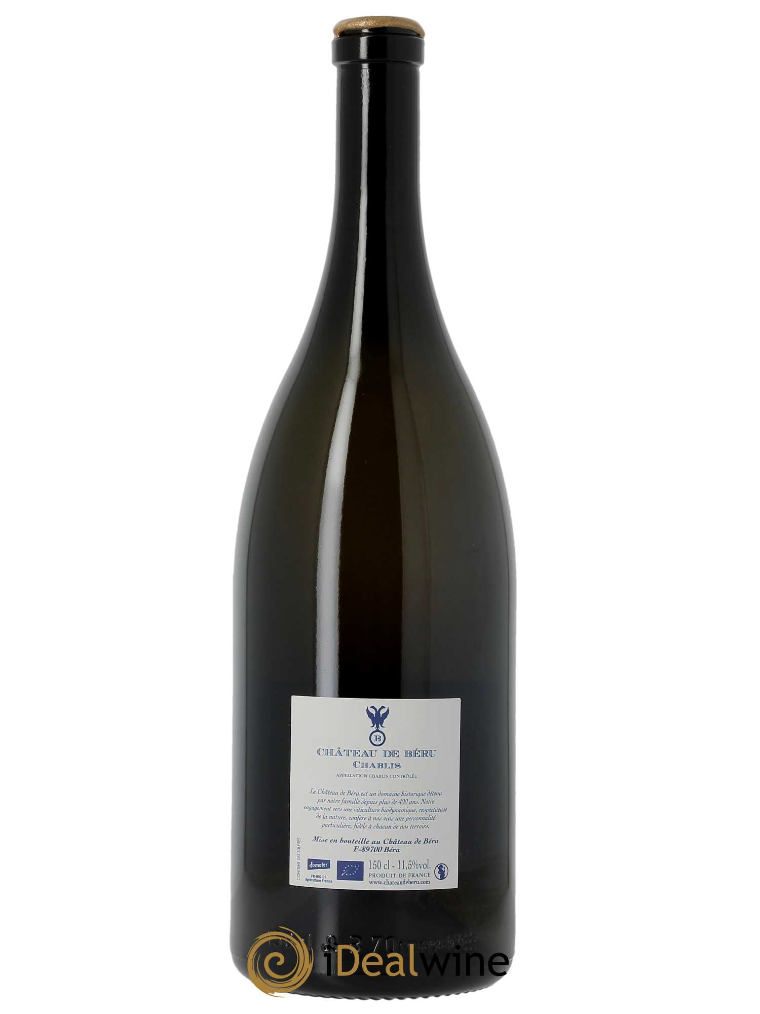 Chablis Côte aux prêtres Château de Béru 2021 - Lot de 1 magnum - 1