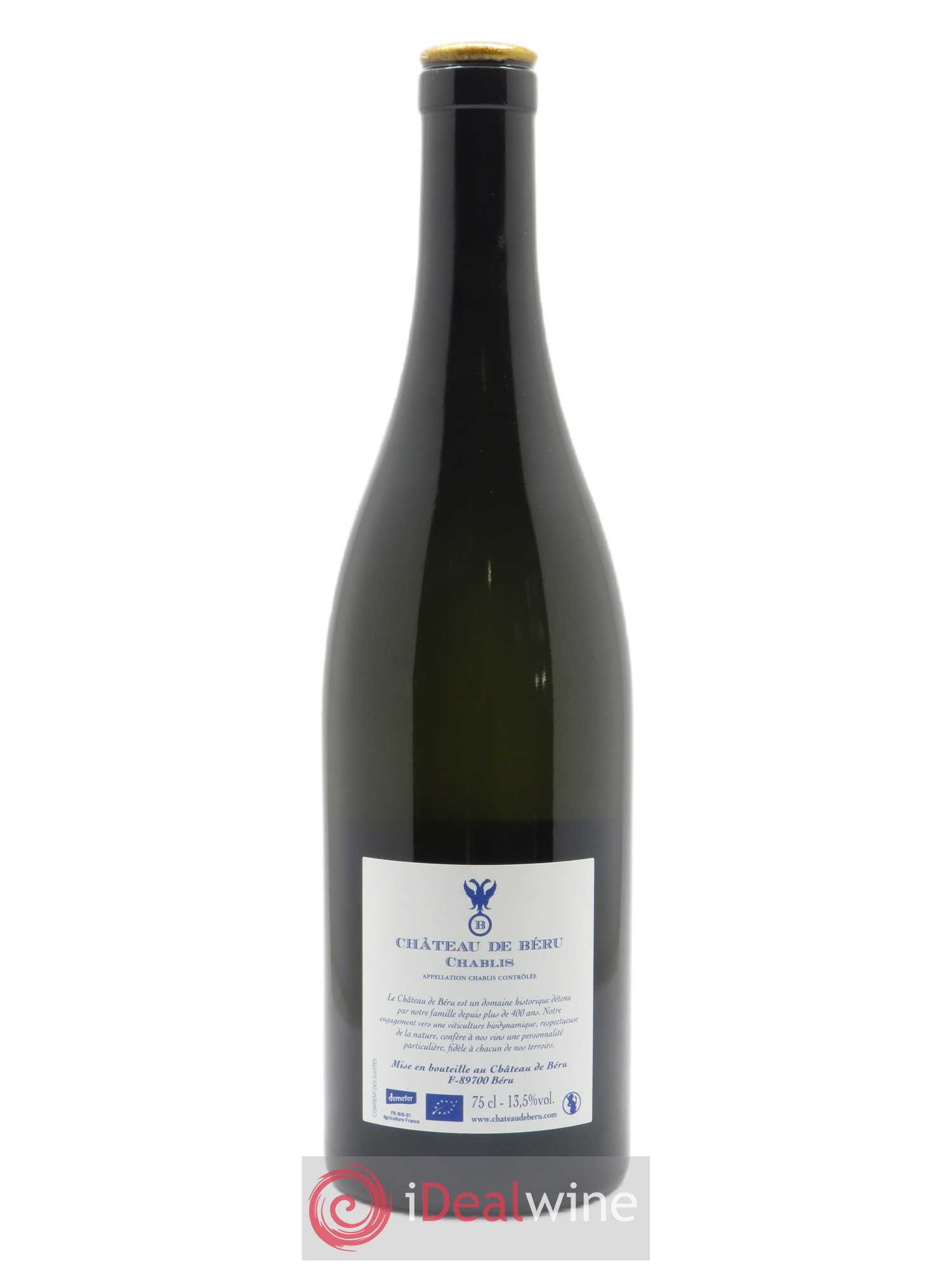 Chablis Côte aux prêtres Château de Béru 2018 - Lot de 1 bouteille - 1