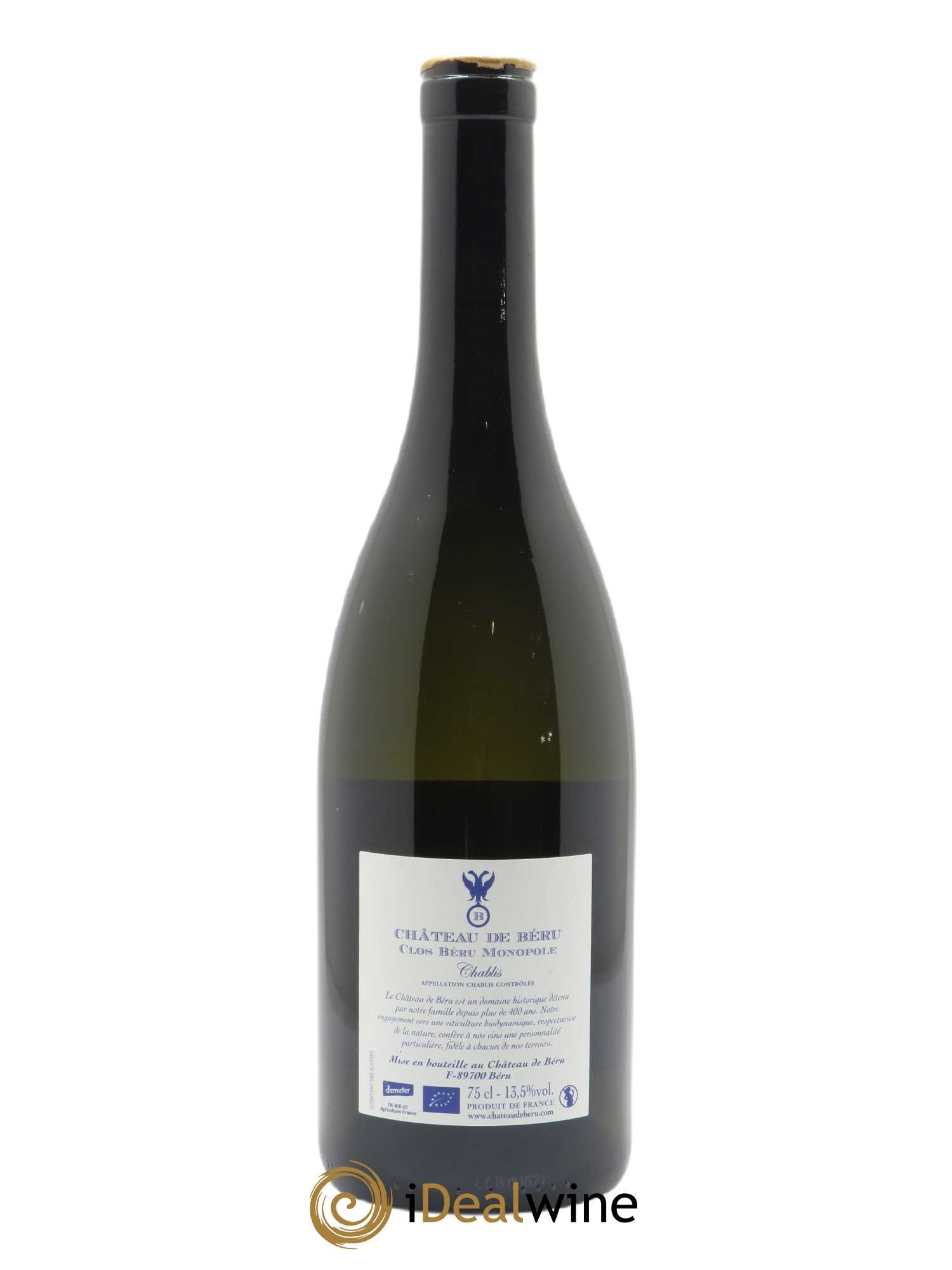 Chablis Clos Béru Monopole Château de Béru 2018 - Lot de 1 bouteille - 1