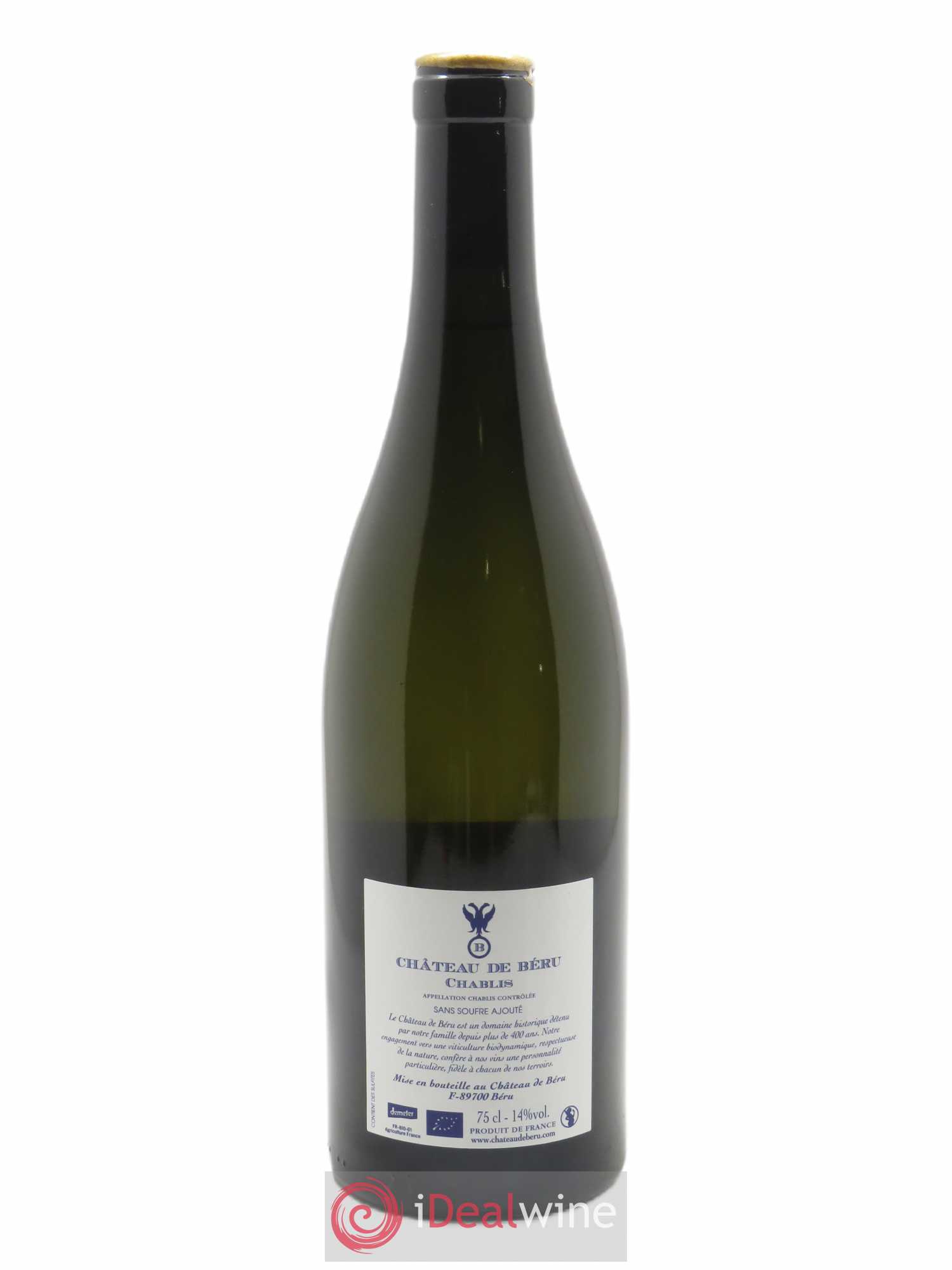 Chablis Côte aux prêtres Château de Béru 2019 - Lot de 1 bouteille - 1