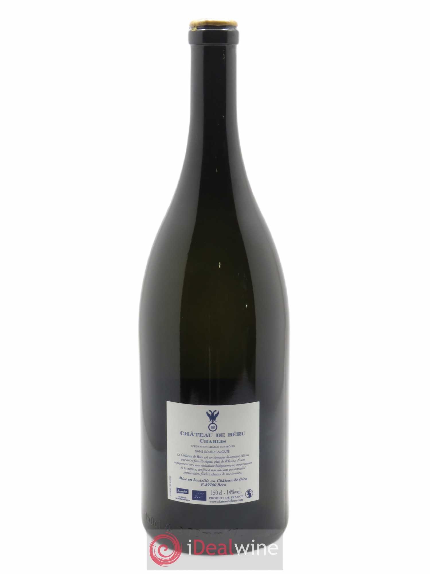 Chablis Côte aux prêtres Château de Béru 2019 - Lot of 1 magnum - 1