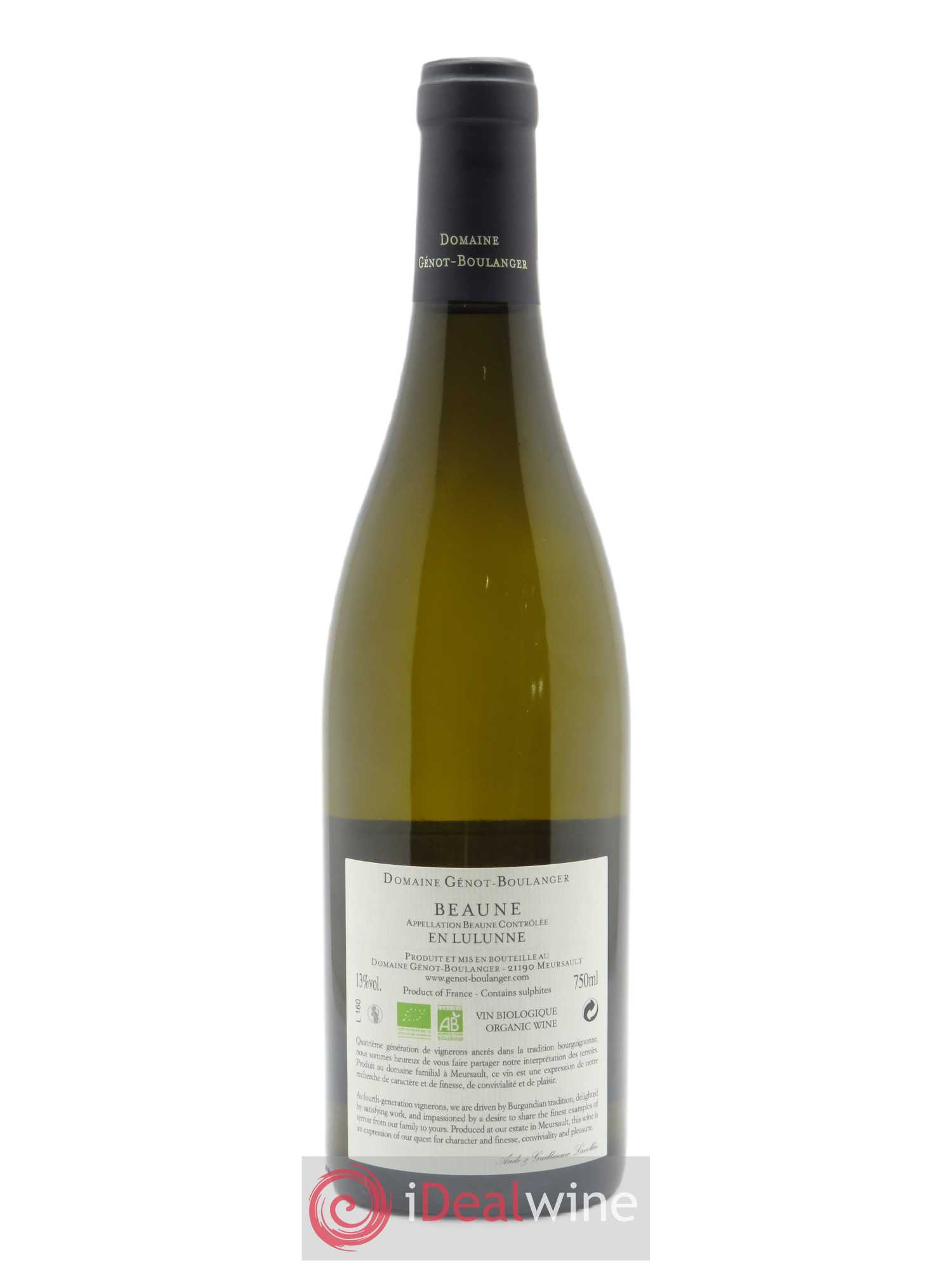 Beaune  En Lulunne Génot-Boulanger (Domaine) 2018 - Lot de 1 bouteille - 1