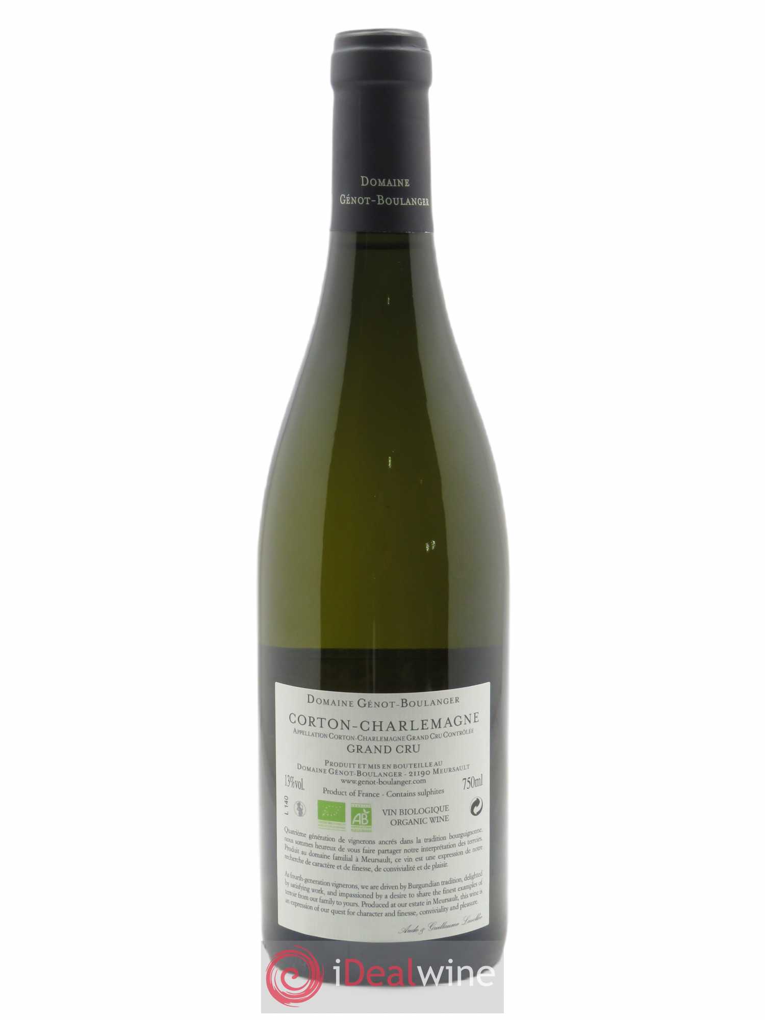 Corton-Charlemagne Grand Cru Génot-Boulanger (Domaine) 2019 - Lot de 1 bouteille - 1