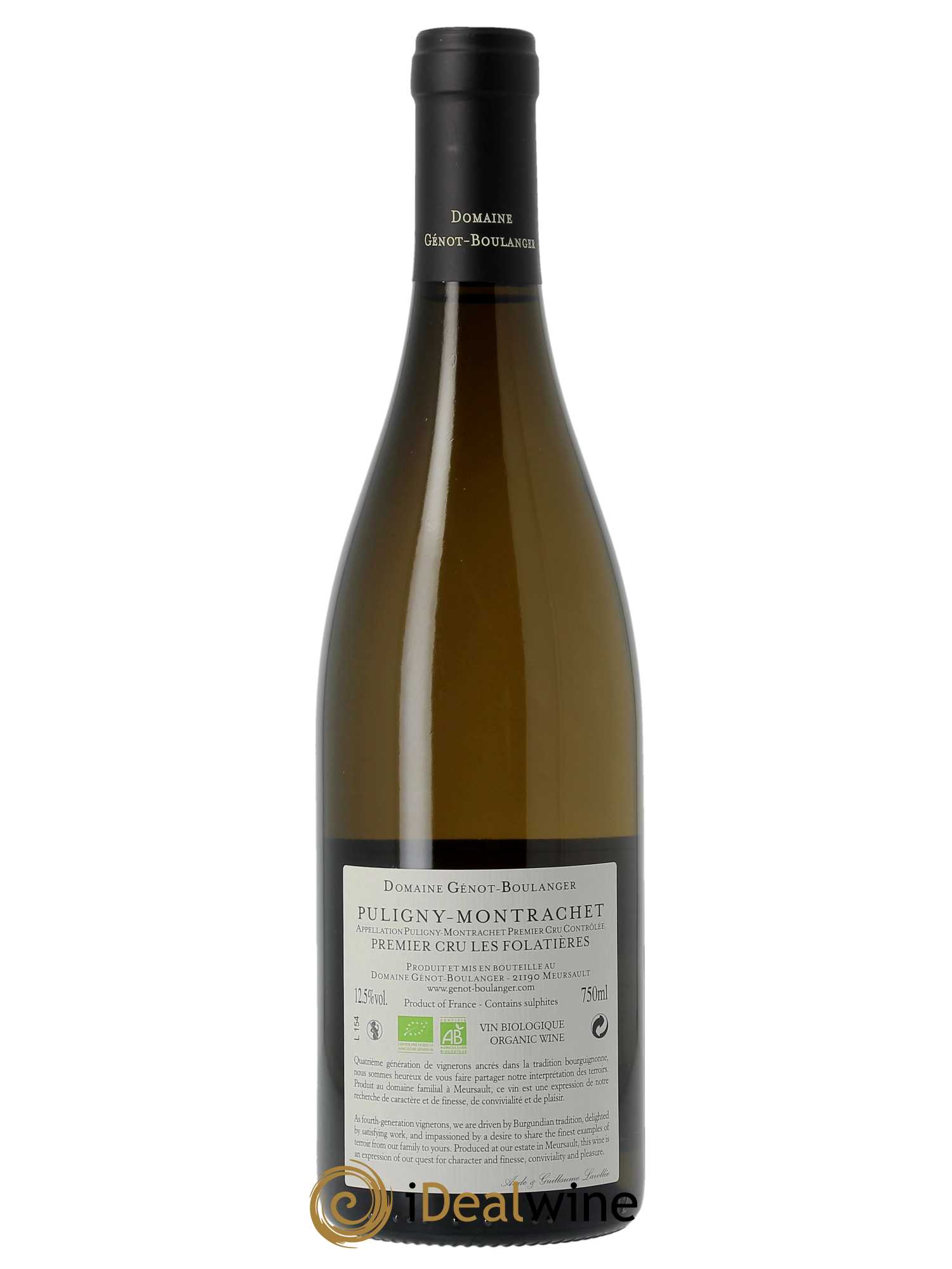 Puligny-Montrachet 1er Cru Les Folatières Génot-Boulanger (Domaine) 2020 - Lot of 1 bottle - 1