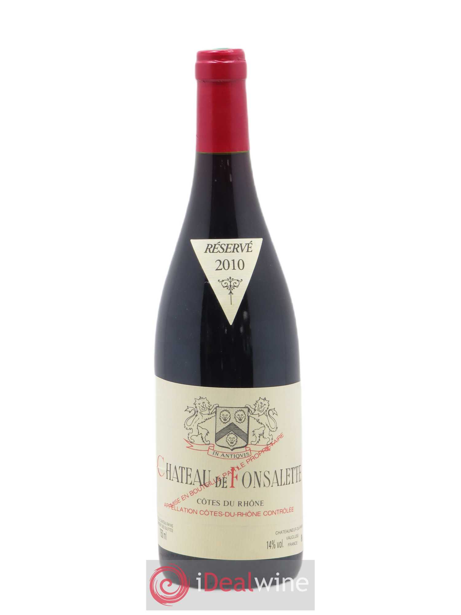 Côtes-du-Rhône Château de Fonsalette Emmanuel Reynaud 2010 - Lot de 1 bouteille - 0