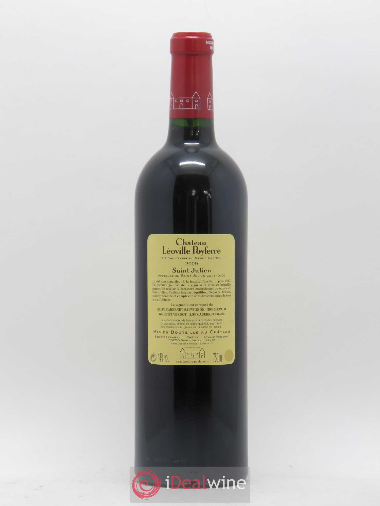 Château Léoville Poyferré 2ème Grand Cru Classé 2009 - Lot de 1 bouteille - 1