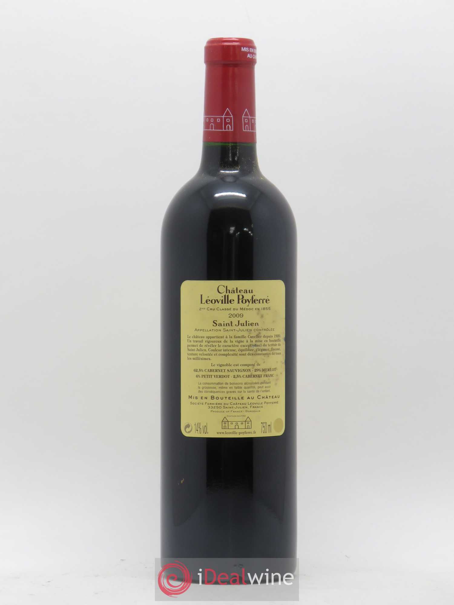 Château Léoville Poyferré 2ème Grand Cru Classé 2009 - Lot de 1 bouteille - 1