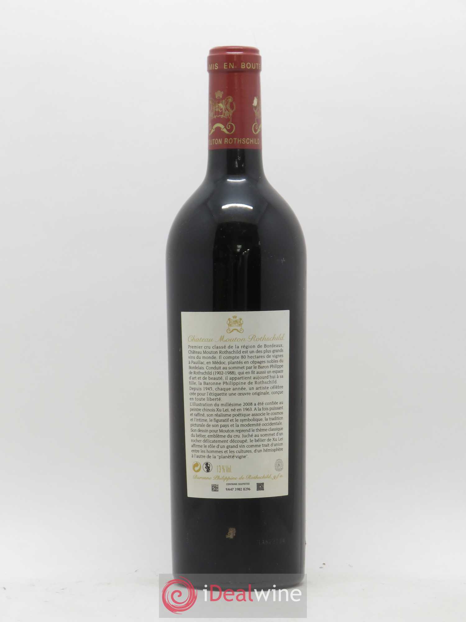 Château Mouton Rothschild 1er Grand Cru Classé 2008 - Lot de 1 bouteille - 1