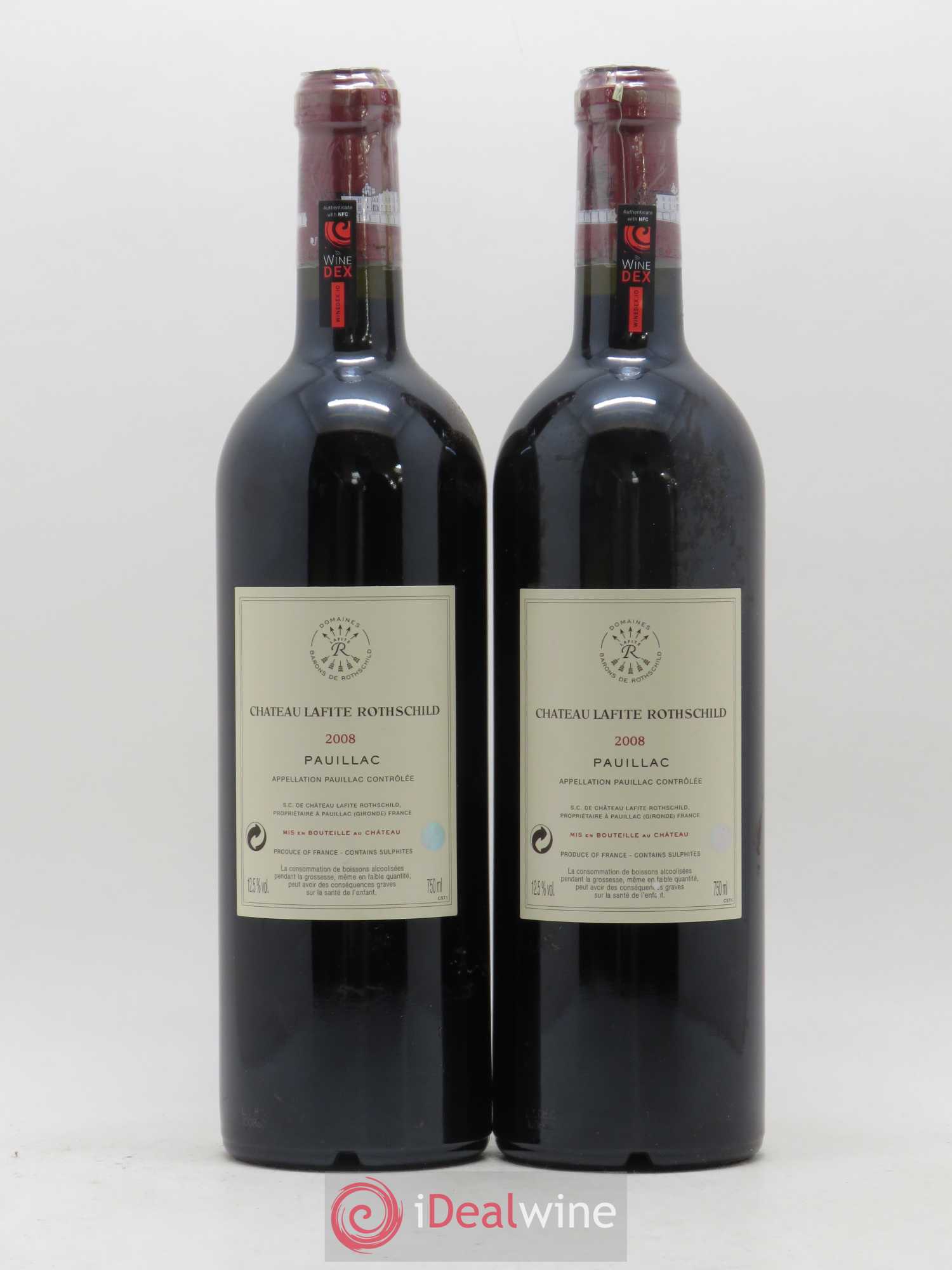 Château Lafite Rothschild 1er Grand Cru Classé 2008 - Lot de 2 bouteilles - 1