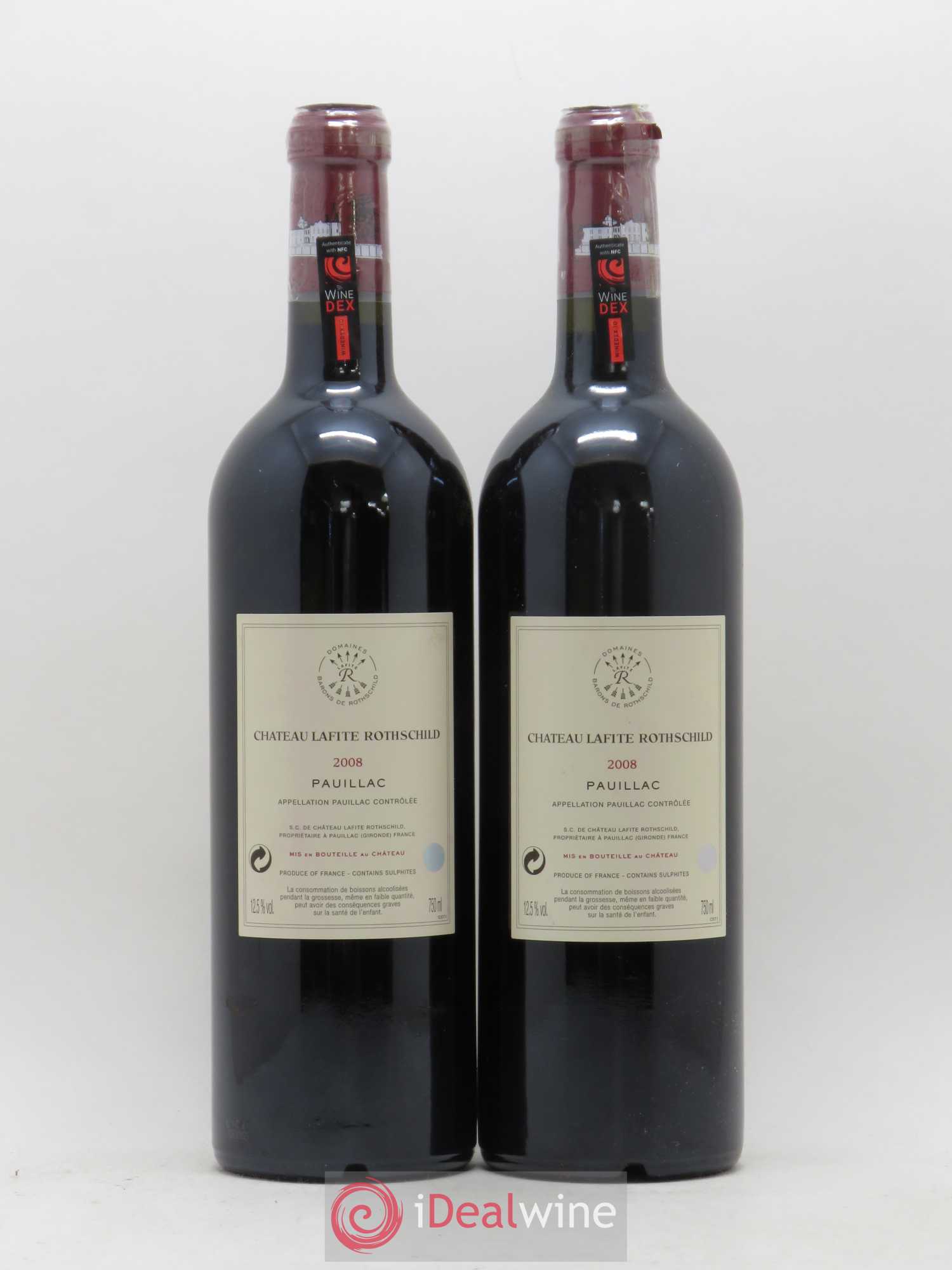 Château Lafite Rothschild 1er Grand Cru Classé 2008 - Lot de 2 bouteilles - 1