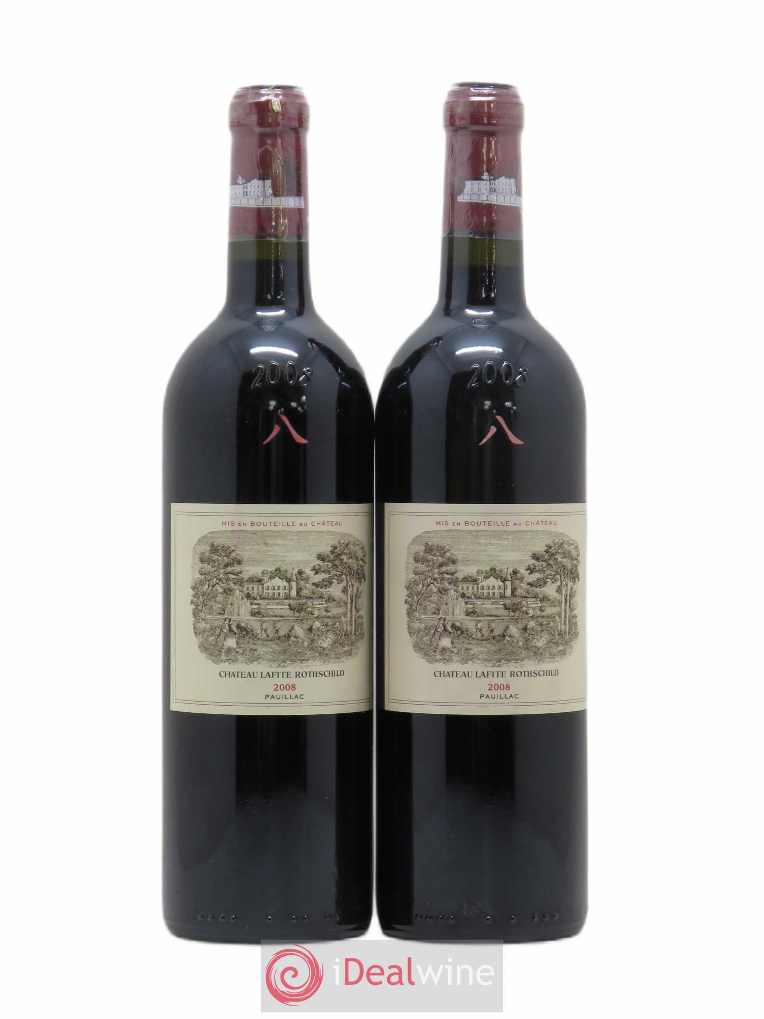 Château Lafite Rothschild 1er Grand Cru Classé 2008 - Lot de 2 bouteilles - 0