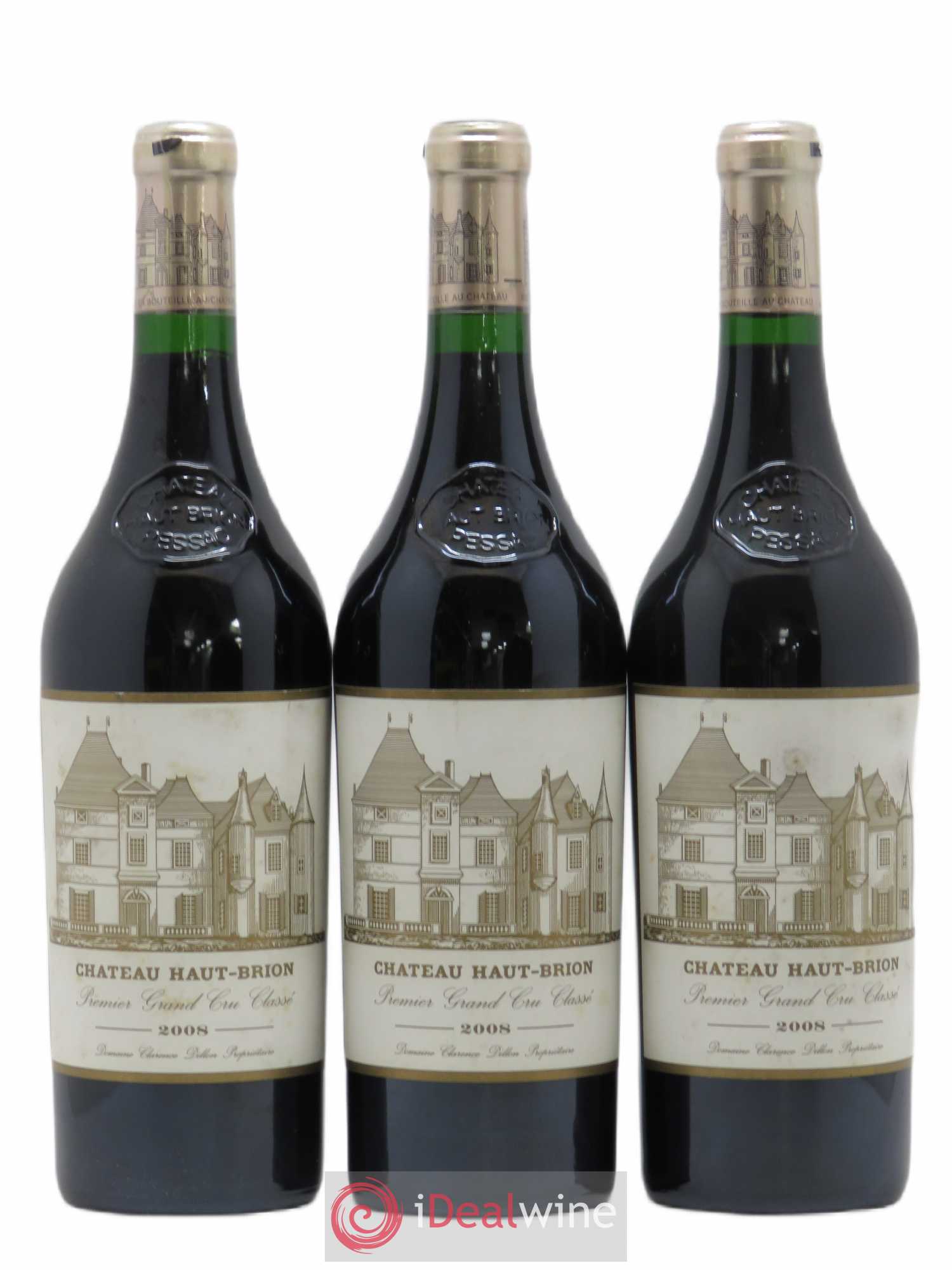 Château Haut Brion 1er Grand Cru Classé 2008 - Lot of 3 bottles - 0