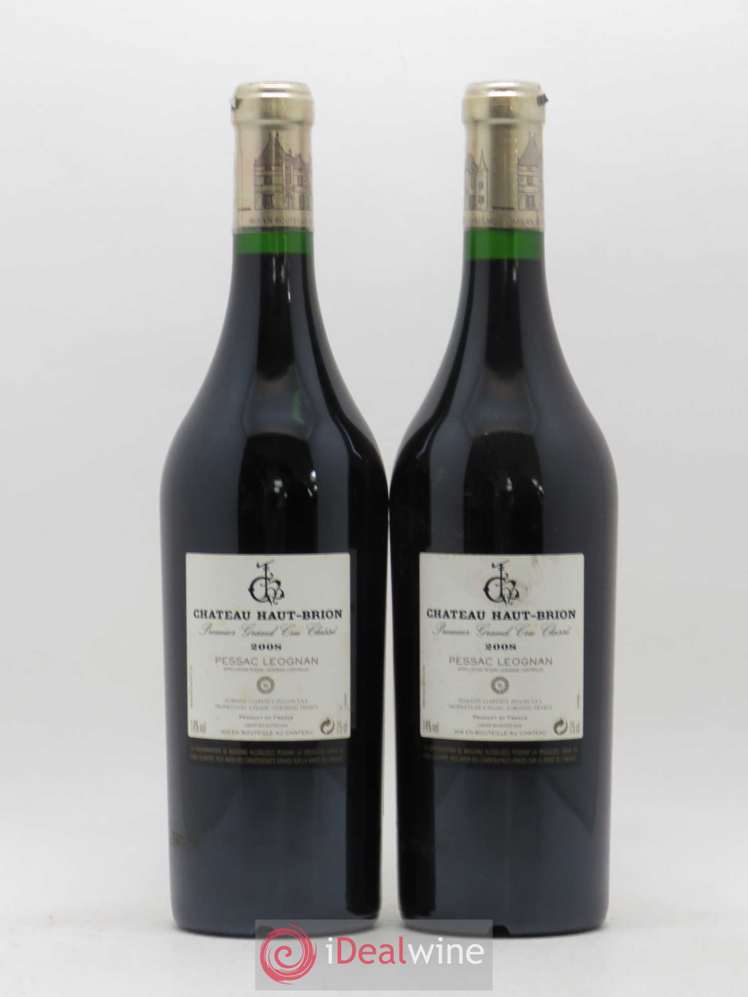 Château Haut Brion 1er Grand Cru Classé 2008 - Lot de 2 bouteilles - 1