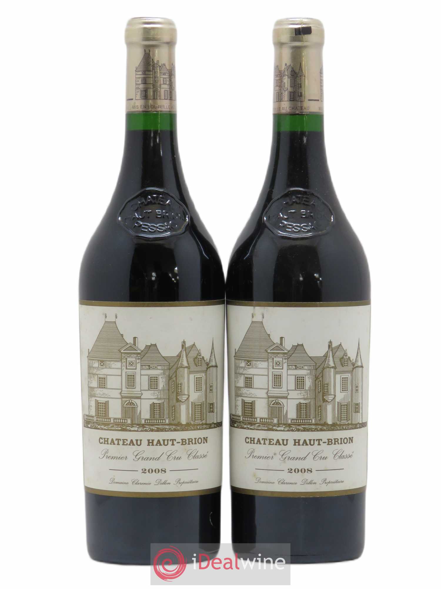 Château Haut Brion 1er Grand Cru Classé 2008 - Lot de 2 bouteilles - 0