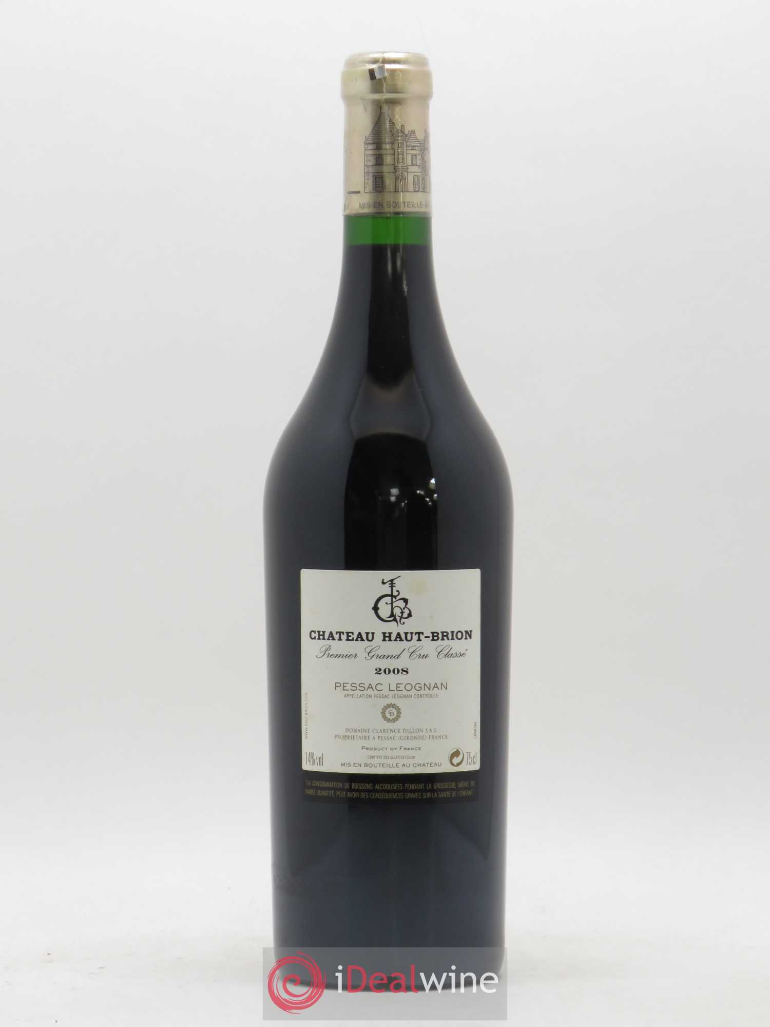 Château Haut Brion 1er Grand Cru Classé 2008 - Lot de 1 bouteille - 1