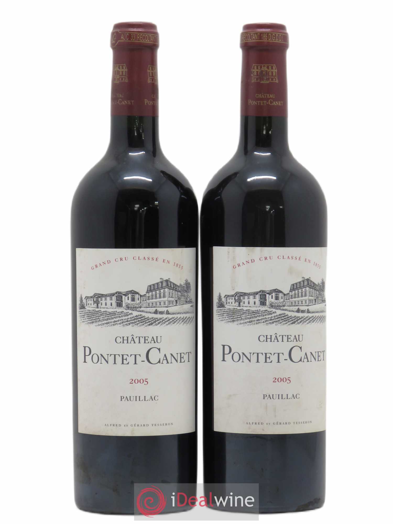 Château Pontet Canet 5ème Grand Cru Classé 2005 - Lot de 2 bouteilles - 0
