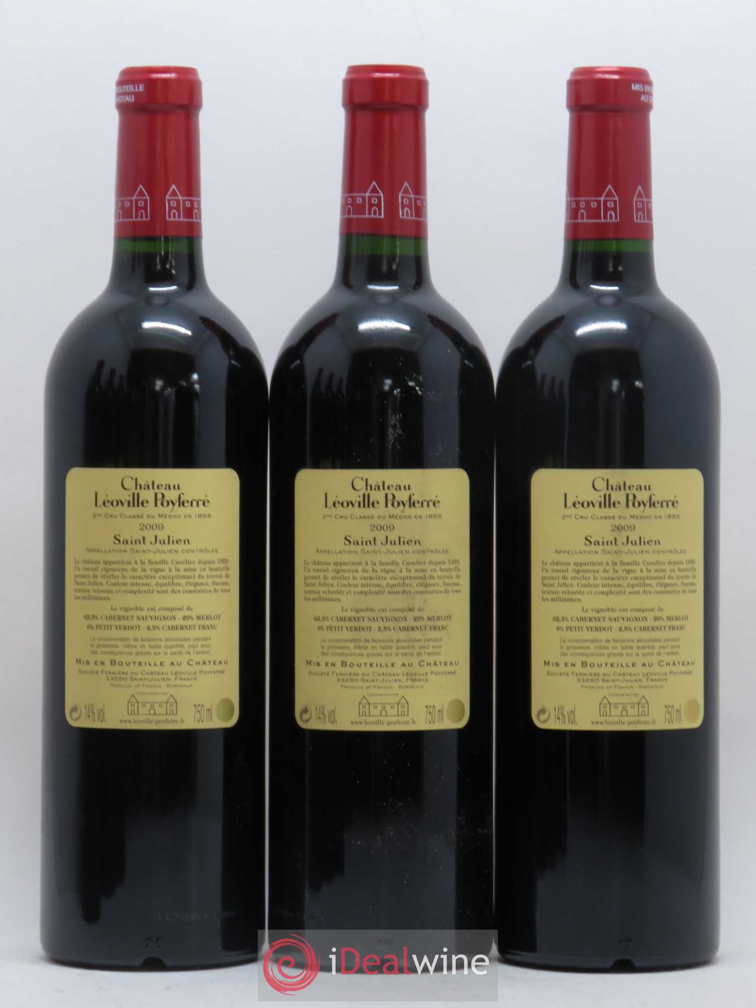 Château Léoville Poyferré 2ème Grand Cru Classé 2009 - Lot de 6 bouteilles - 2