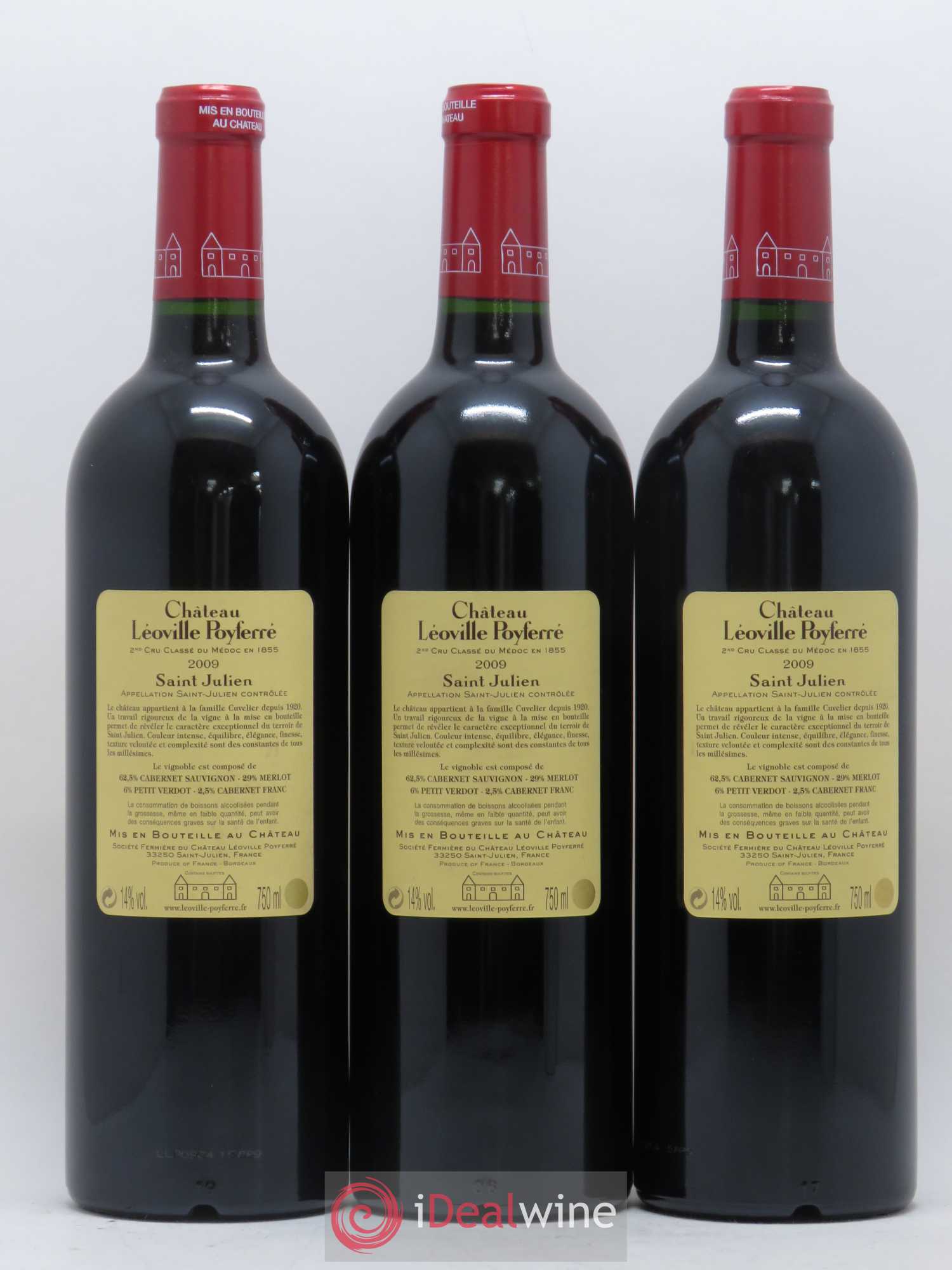 Château Léoville Poyferré 2ème Grand Cru Classé 2009 - Lot de 6 bouteilles - 4