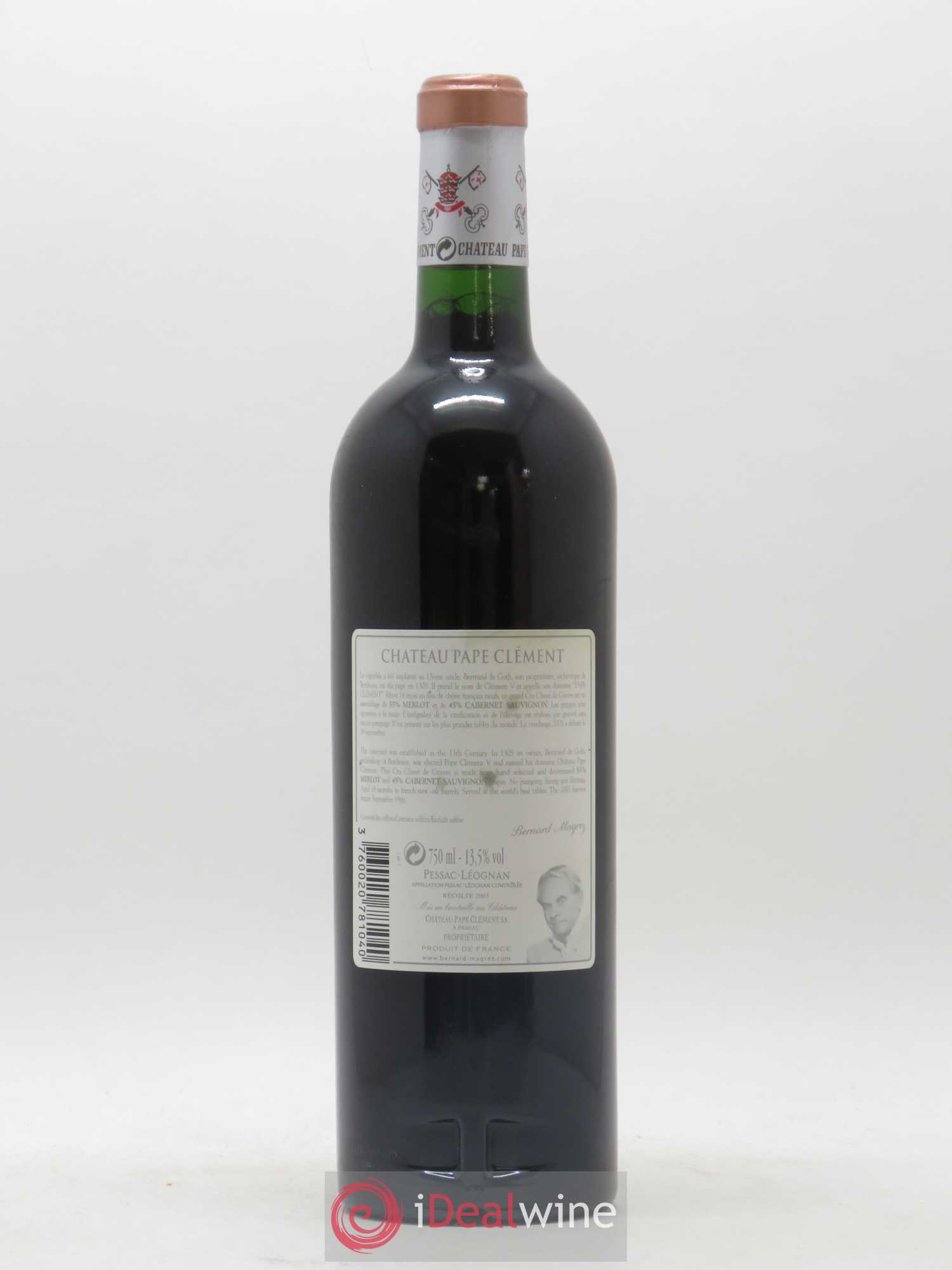 Château Pape Clément Cru Classé de Graves 2005 - Lot de 1 bouteille - 1