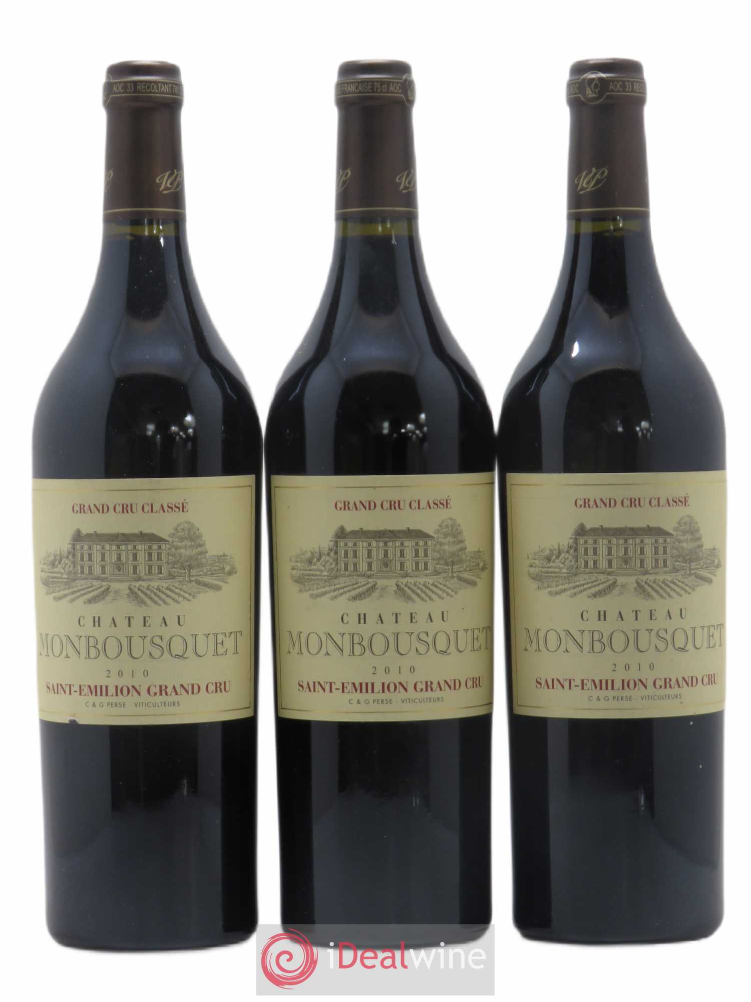 Château Monbousquet Grand Cru Classé 2010 - Lot de 3 bouteilles - 0