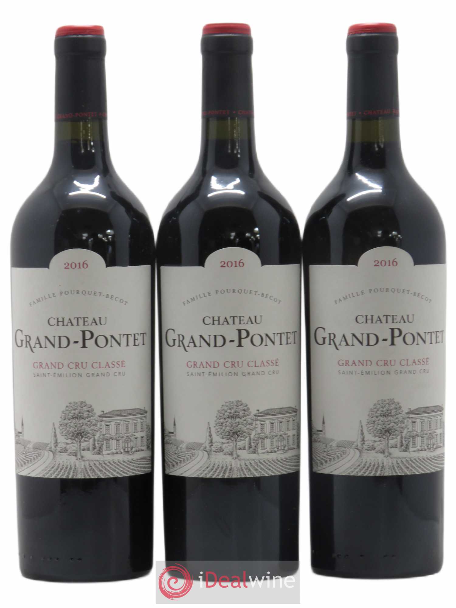 Château Grand Pontet Grand Cru Classé 2016 - Lot de 3 bouteilles - 0