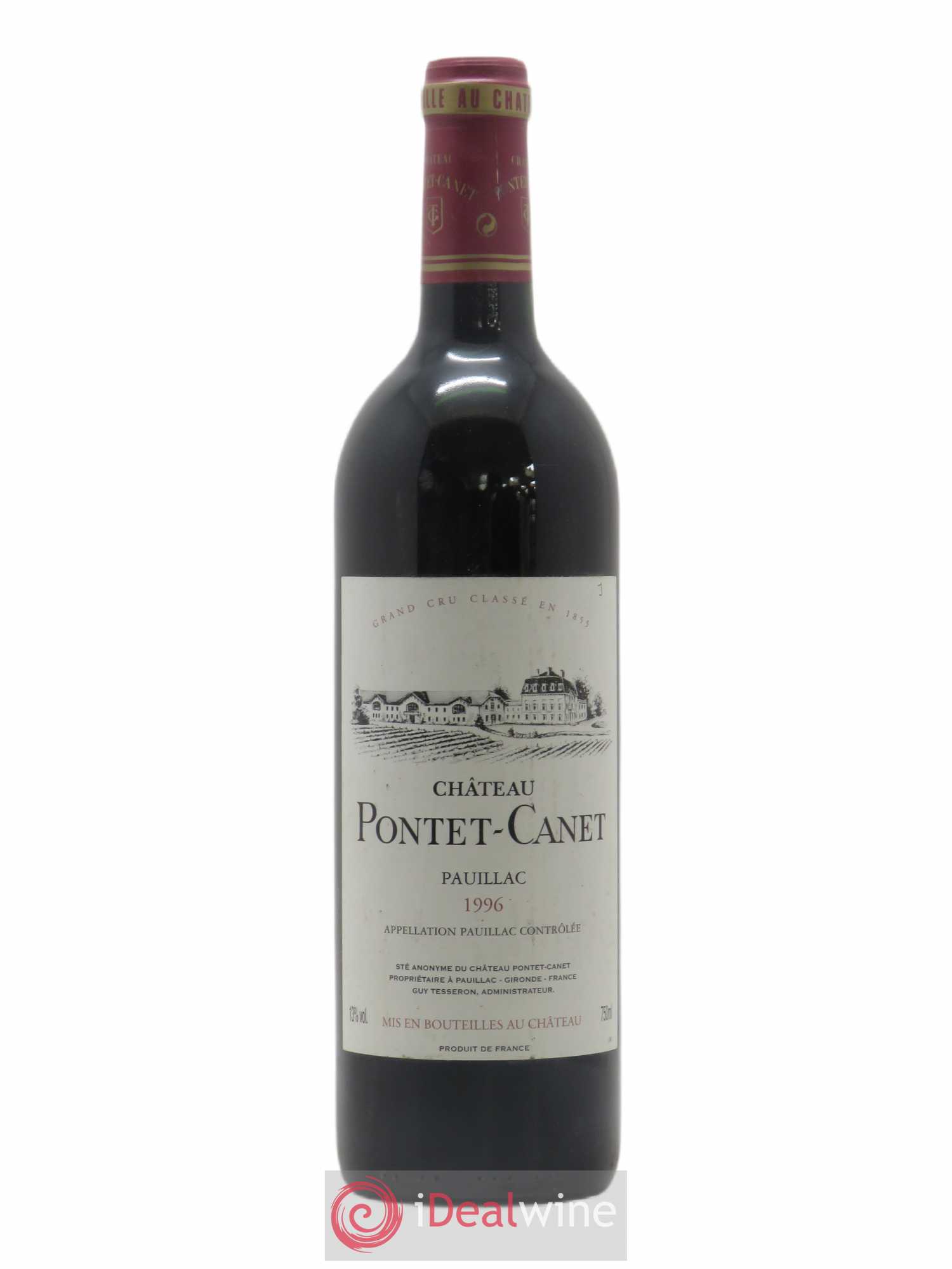 Château Pontet Canet 5ème Grand Cru Classé 1996 - Lot de 1 bouteille - 0