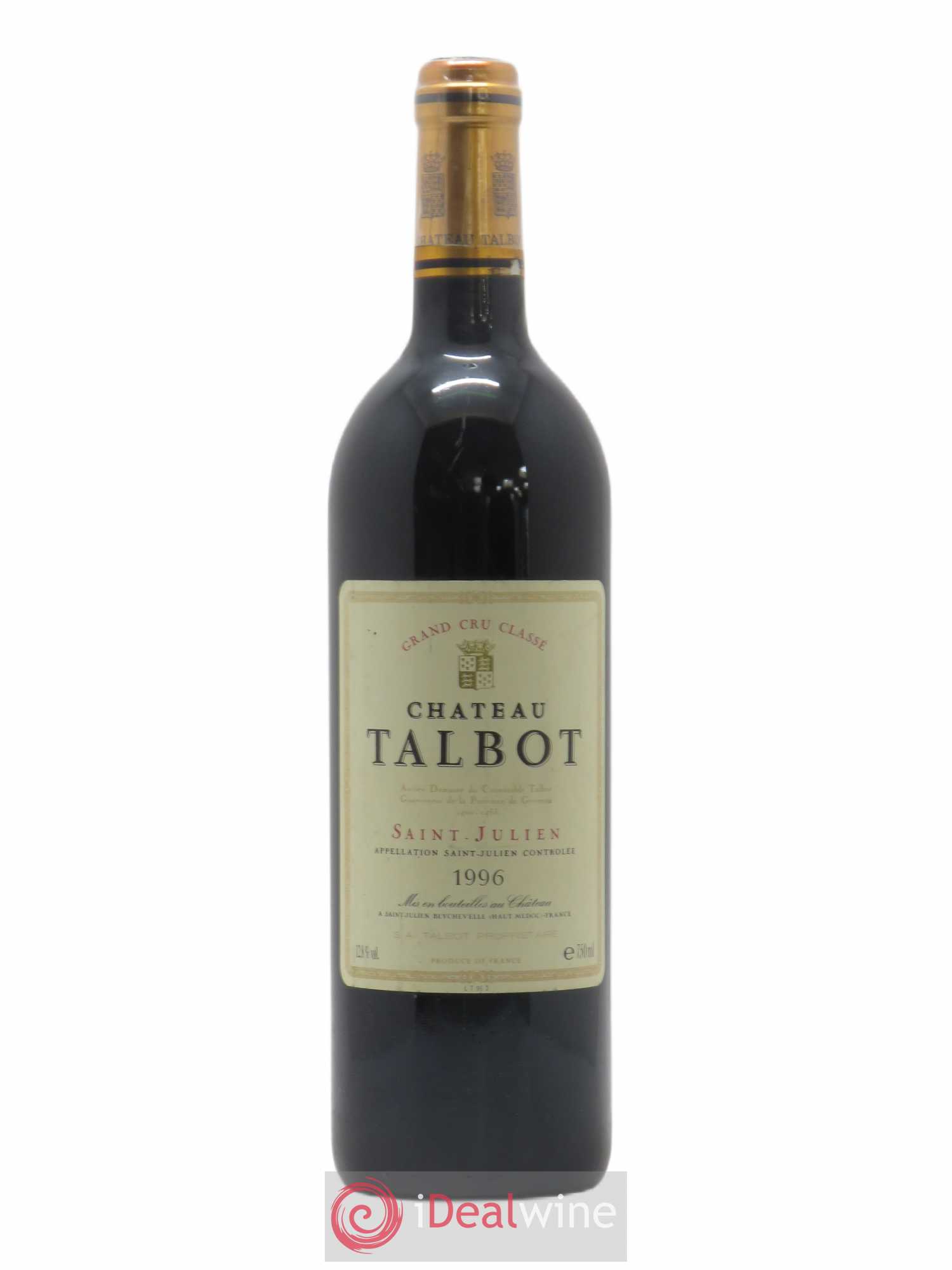 Château Talbot 4ème Grand Cru Classé 1996 - Lot de 1 bouteille - 0