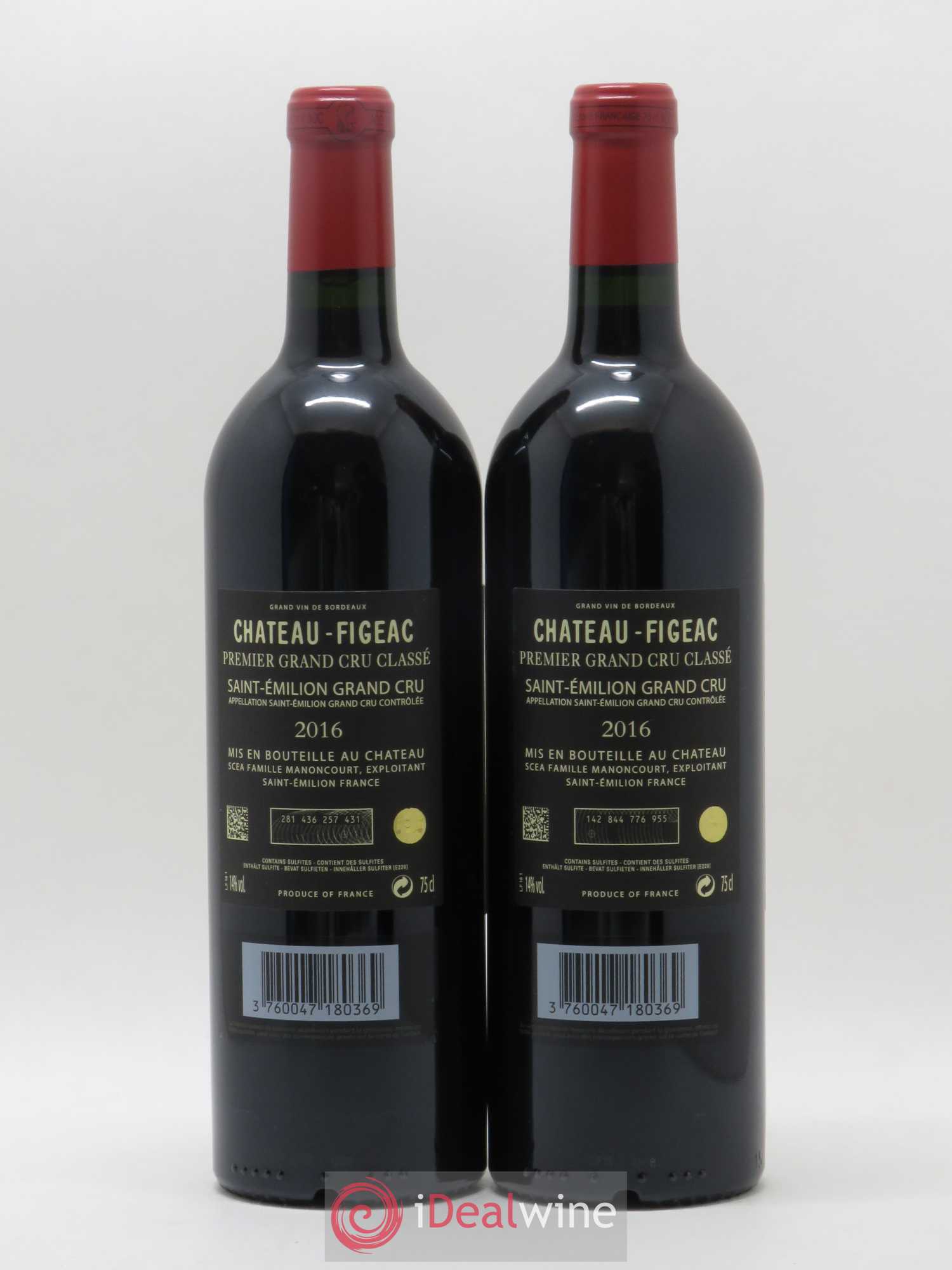 Château Figeac 1er Grand Cru Classé A 2016 - Lot de 2 bouteilles - 1