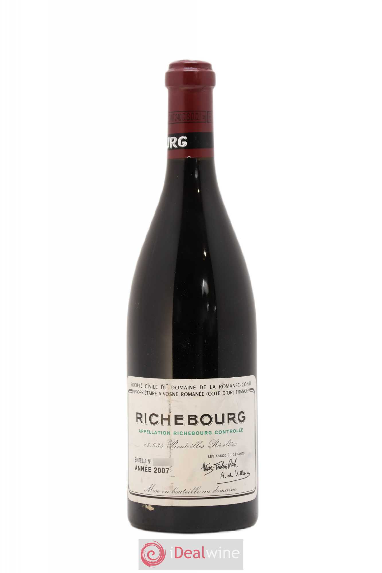 Richebourg Grand Cru Domaine de la Romanée-Conti 2007 - Lot de 1 bouteille - 0