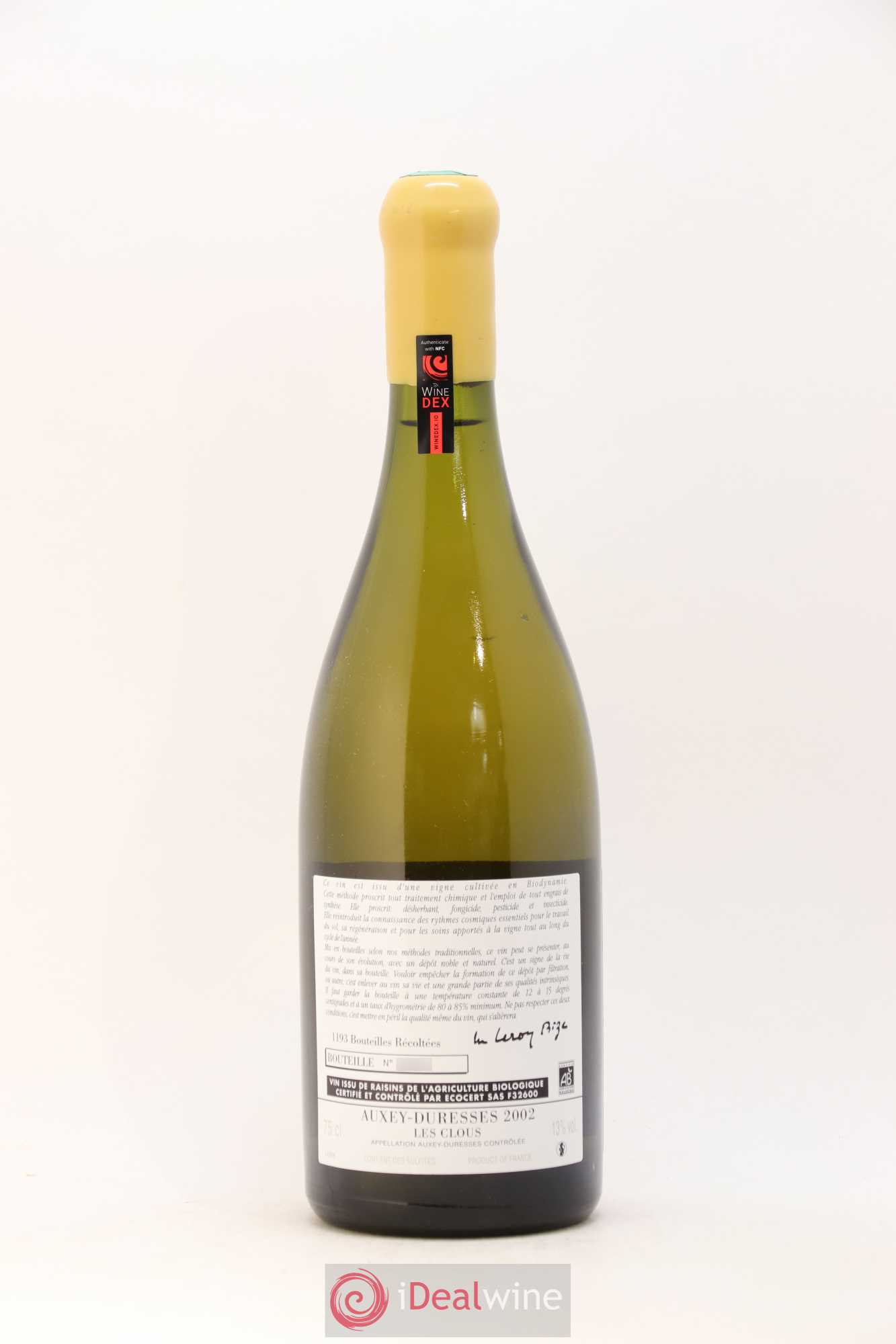Auxey-Duresses Les Clous d'Auvenay (Domaine) 2002 - Lot de 1 bouteille - 1